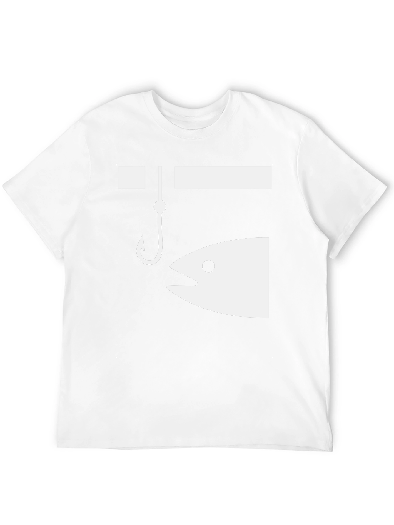 Funny Fishing Hook & Fish Graphic T-Shirt