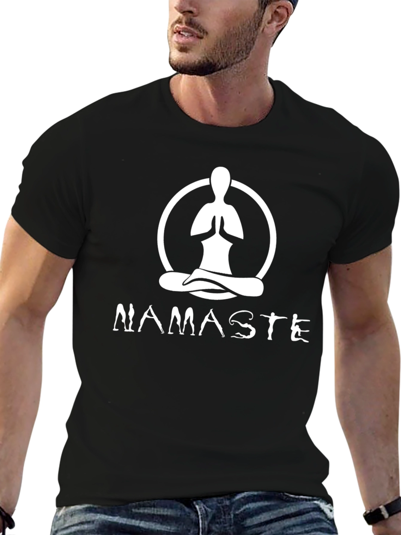 Namaste Yoga T-Shirt - Meditative Design