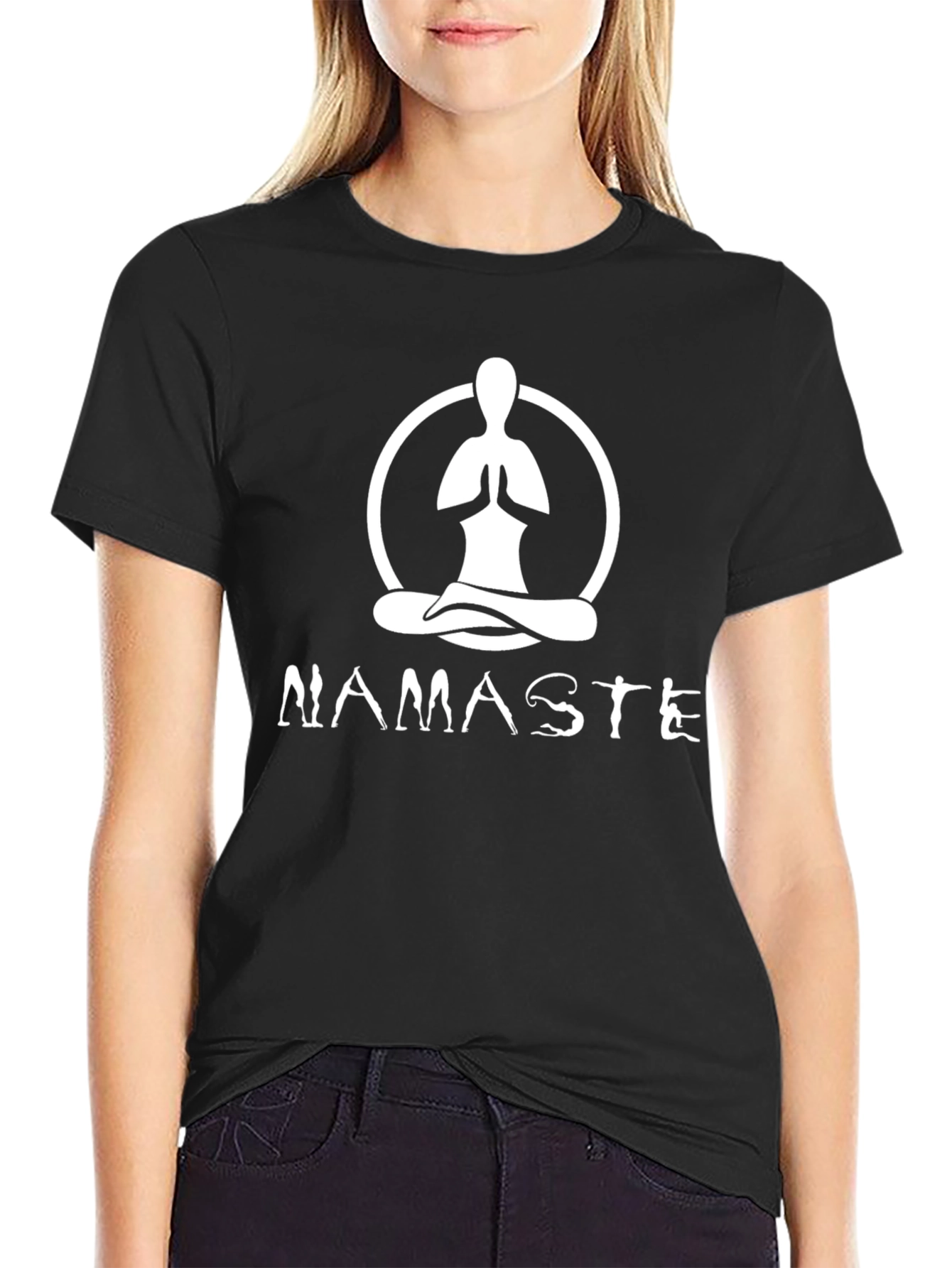 Namaste Yoga T-Shirt - Meditative Design