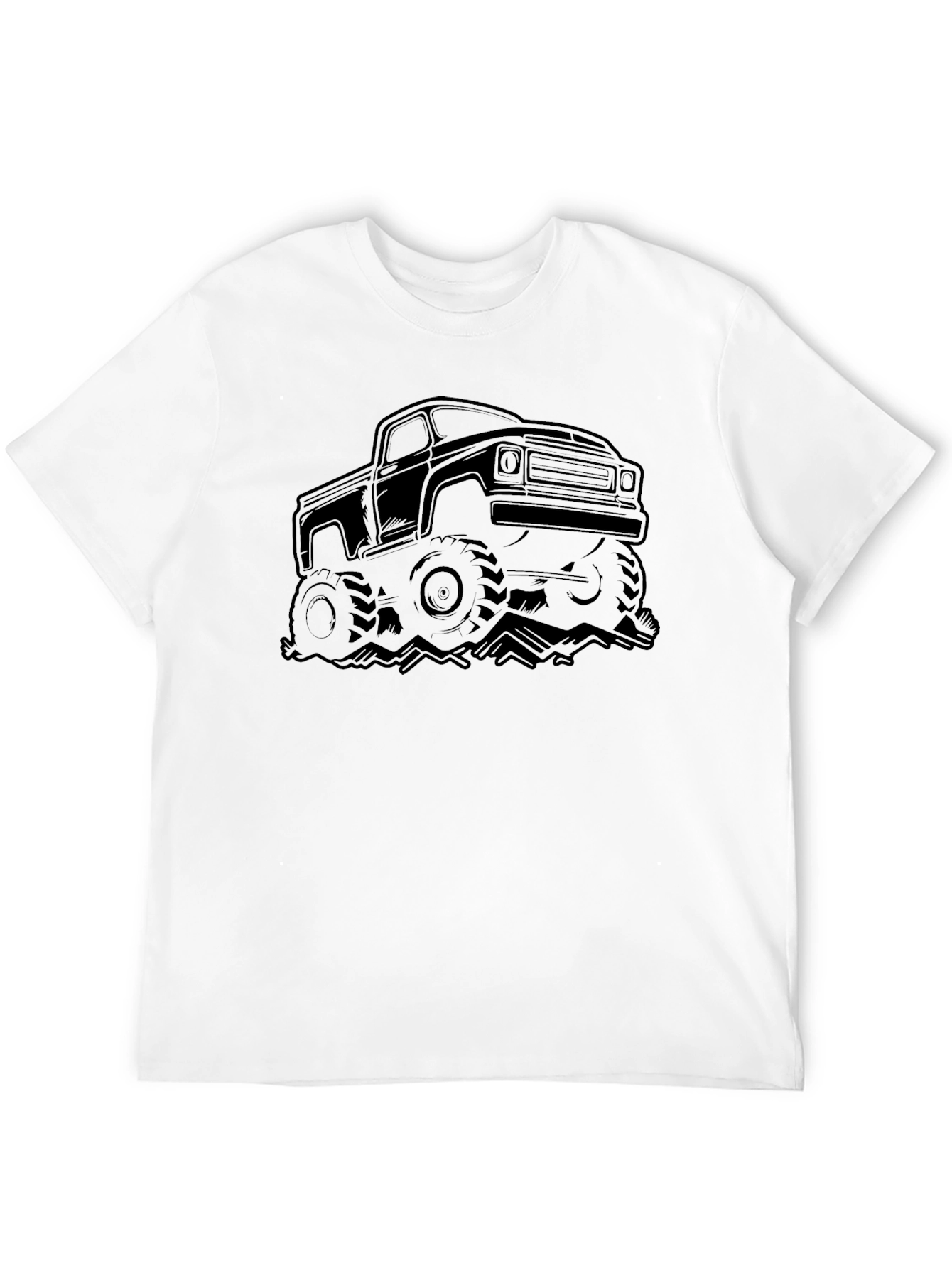 Monster Truck Graphic Tee - Bold Black Print