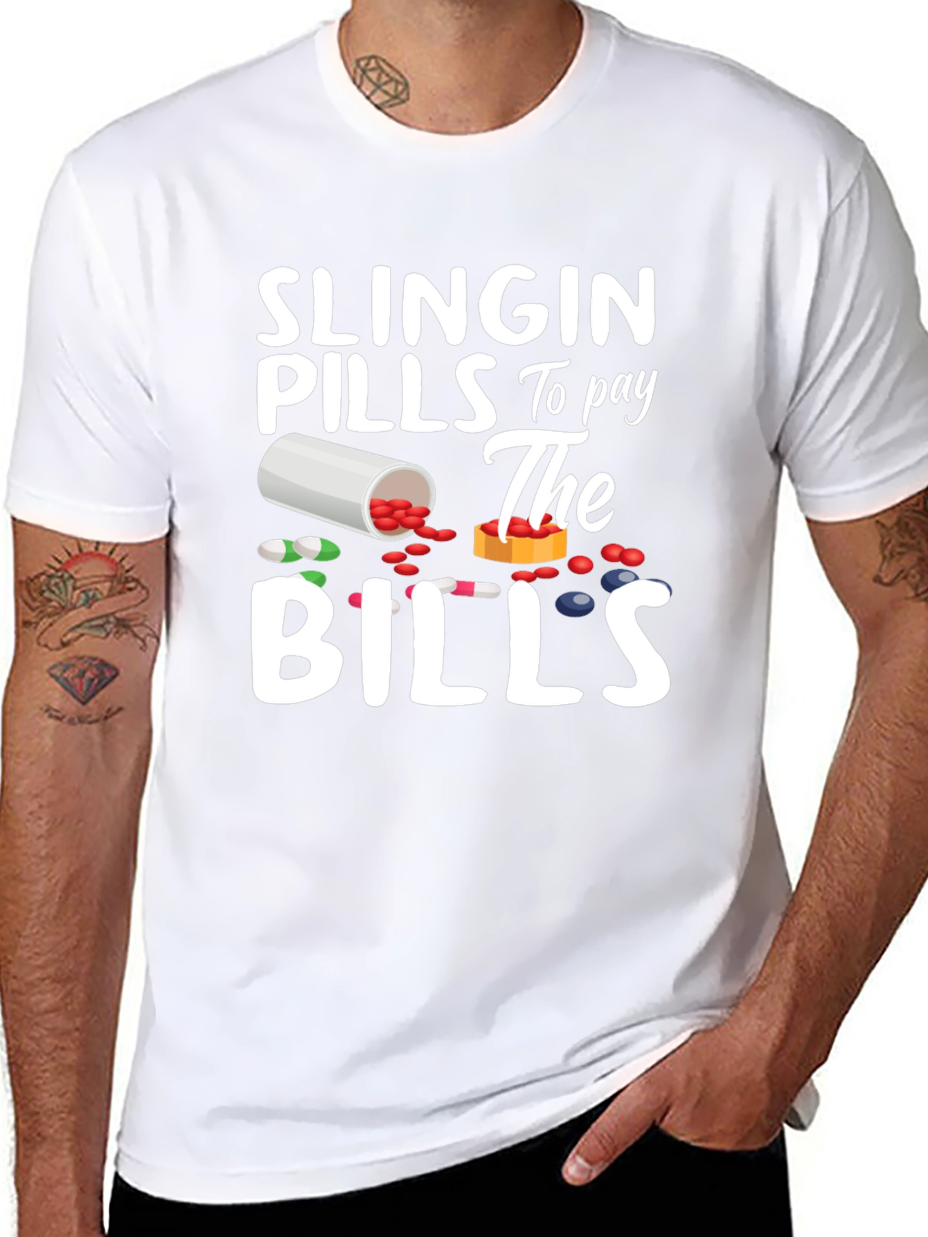 Slingin Pills T-Shirt - Funny Pharmacy Tee