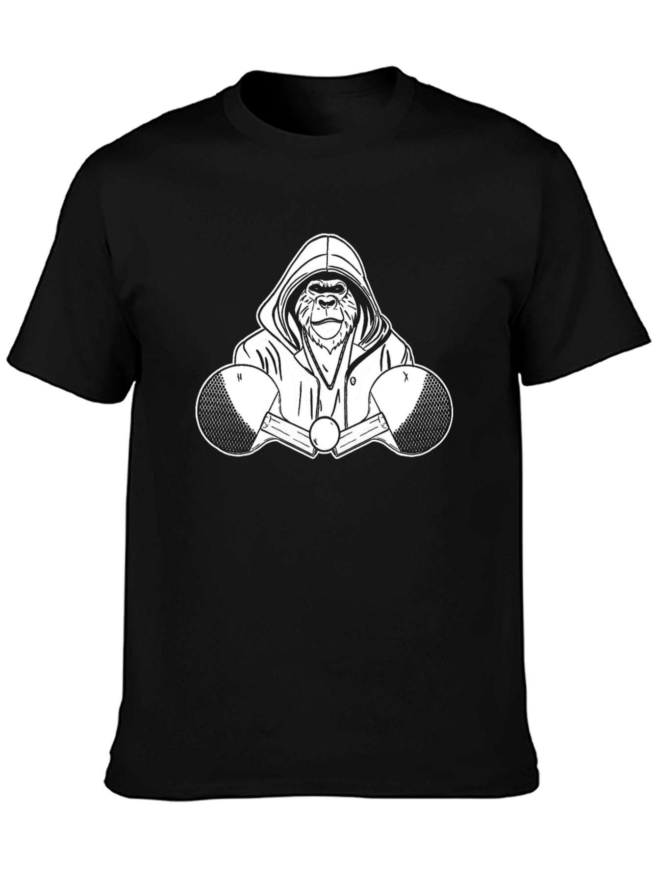 Cool Gorilla Boxer Graphic Tee - Black
