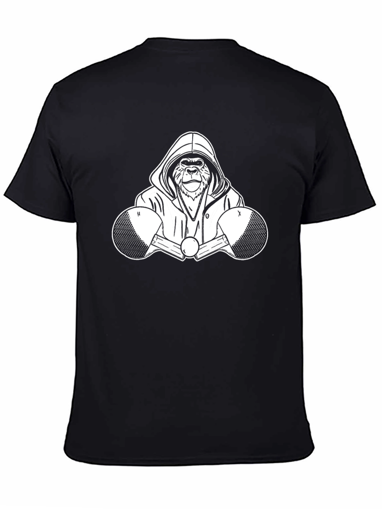Cool Gorilla Boxer Graphic Tee - Black