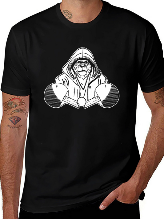 Cool Gorilla Boxer Graphic Tee - Black