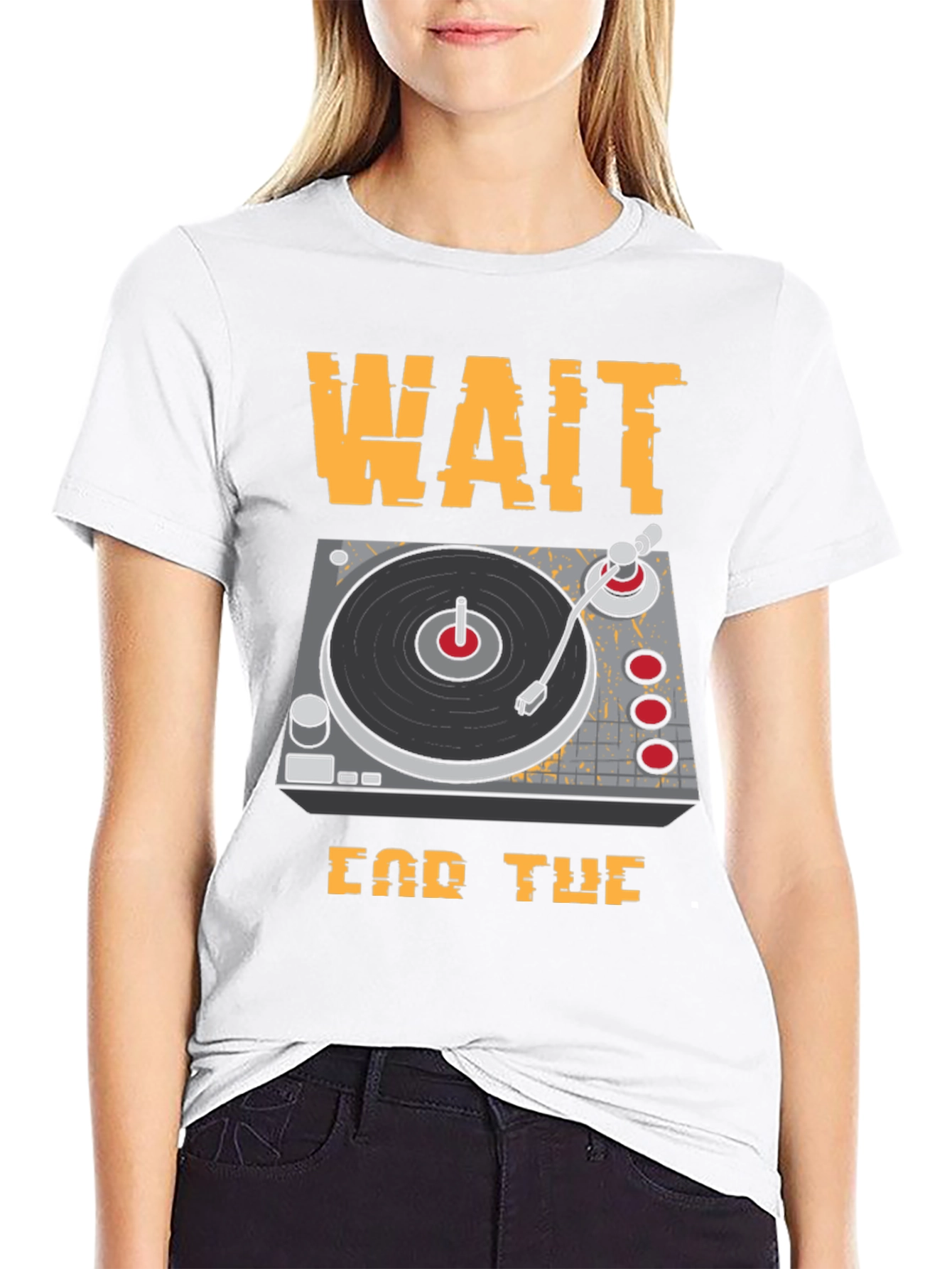 Wait For The Drop DJ Turntable Graphic T-Shirt