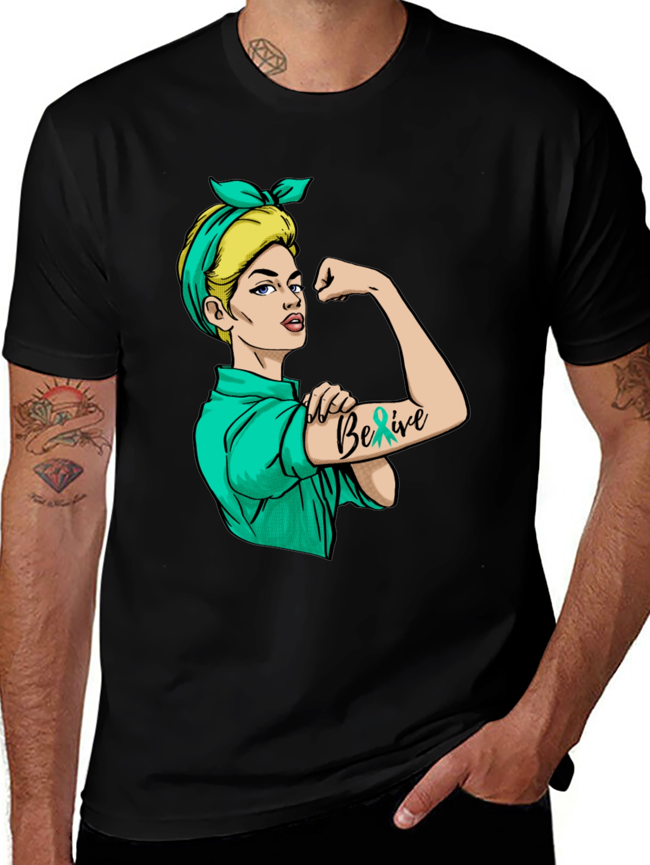 Rosie the Riveter Believe Graphic T-Shirt