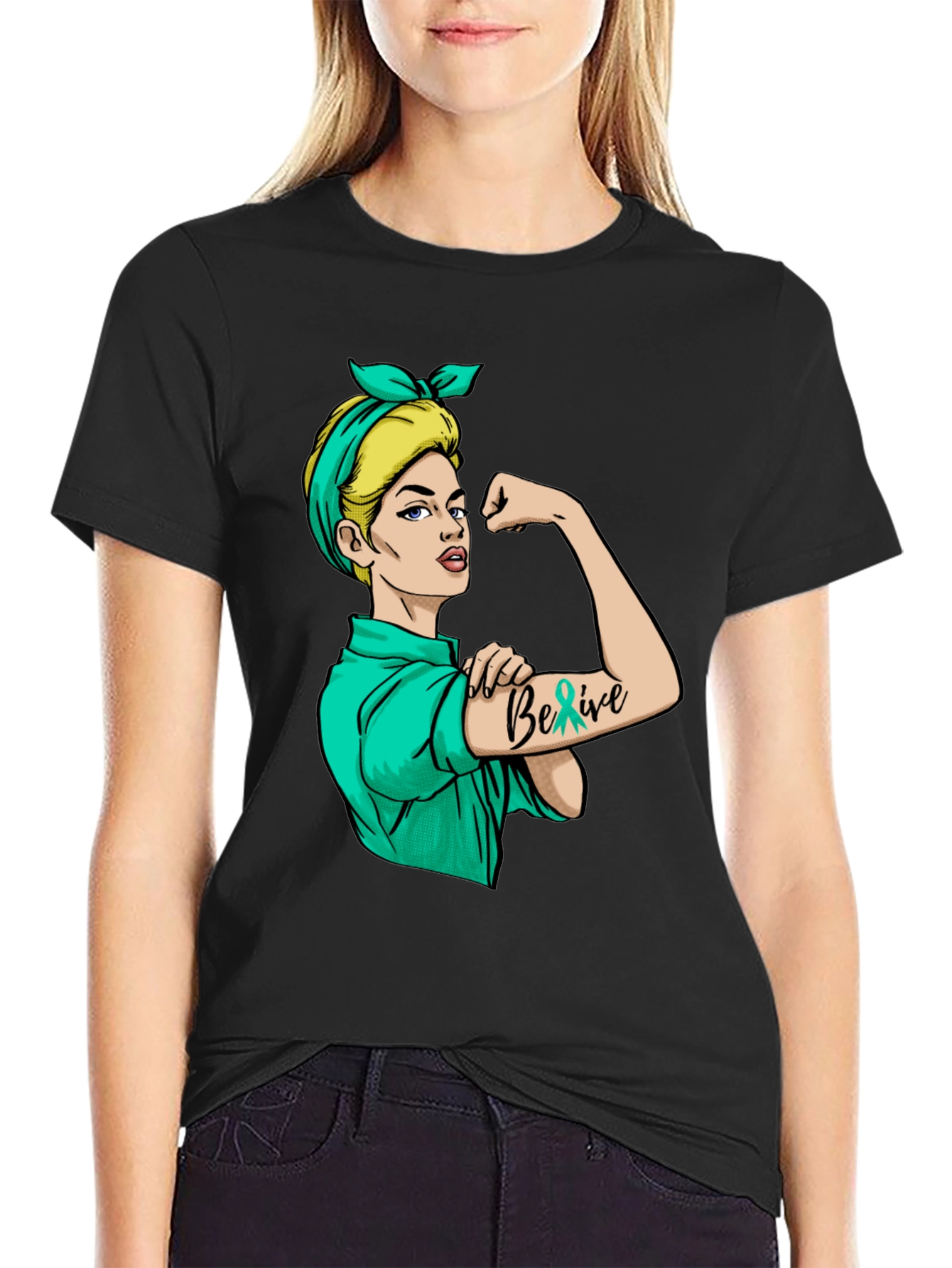 Rosie the Riveter Believe Graphic T-Shirt