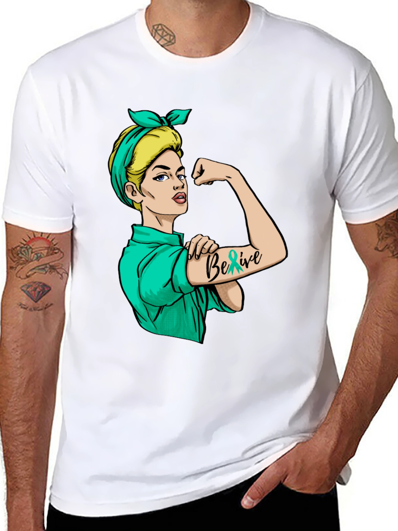 Rosie the Riveter Believe Graphic T-Shirt