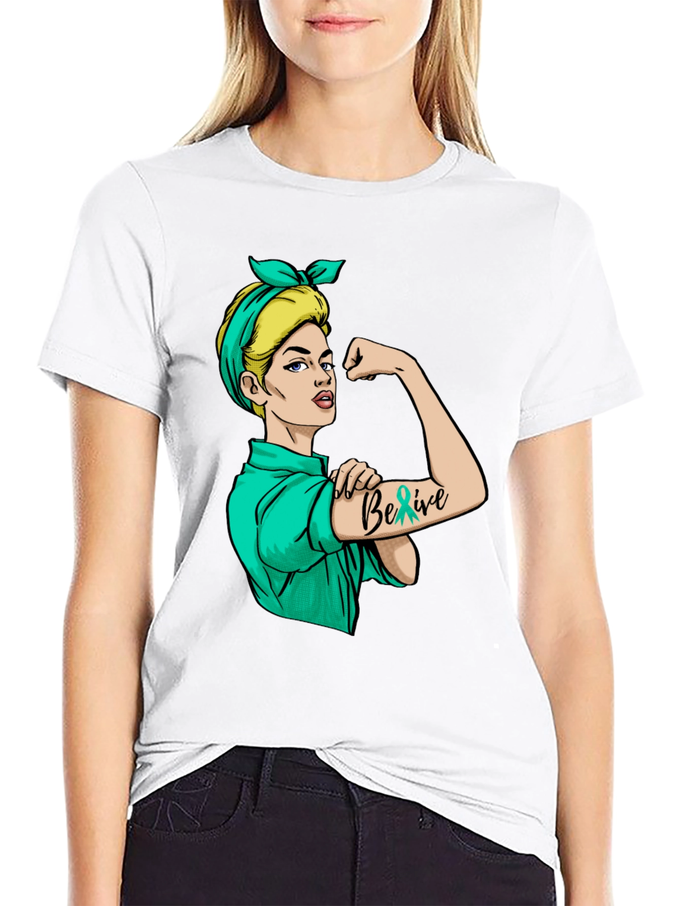 Rosie the Riveter Believe Graphic T-Shirt