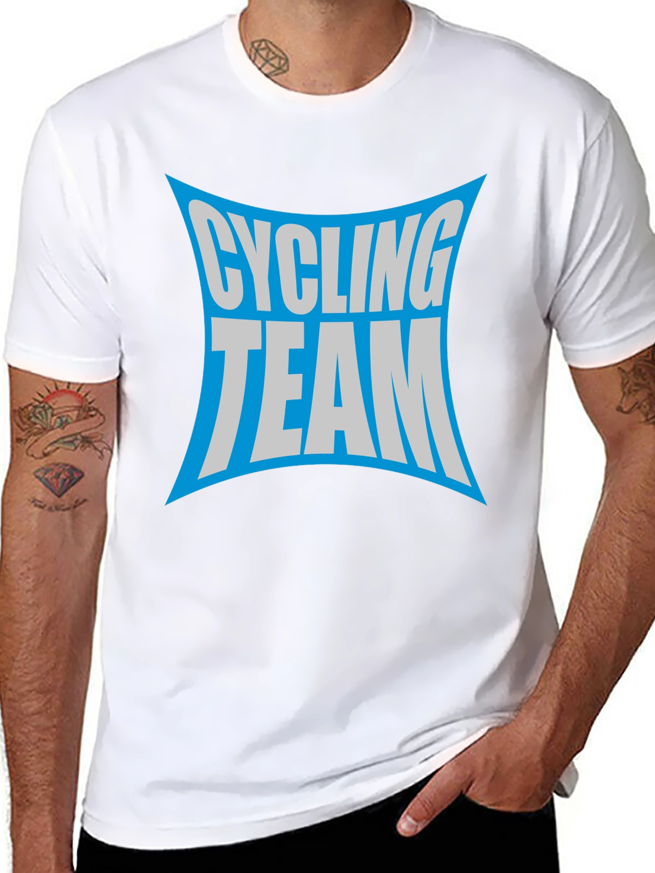 Cycling Team Graphic T-Shirt - Black