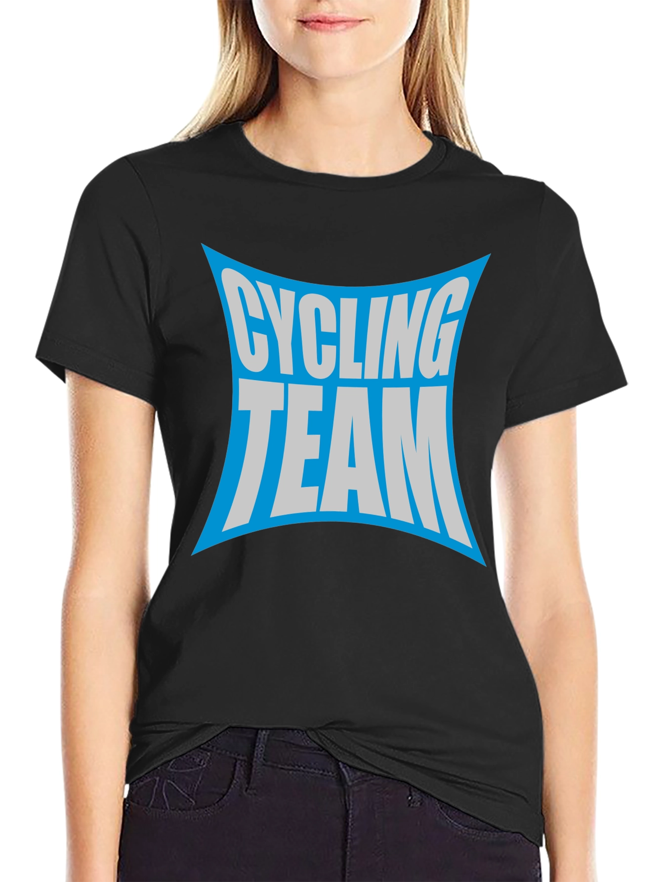 Cycling Team Graphic T-Shirt - Black