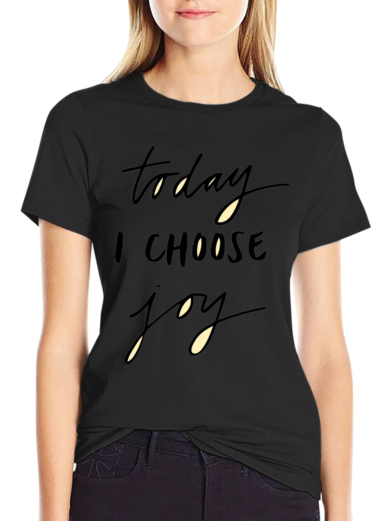 Today I Choose Joy Black Graphic Tee