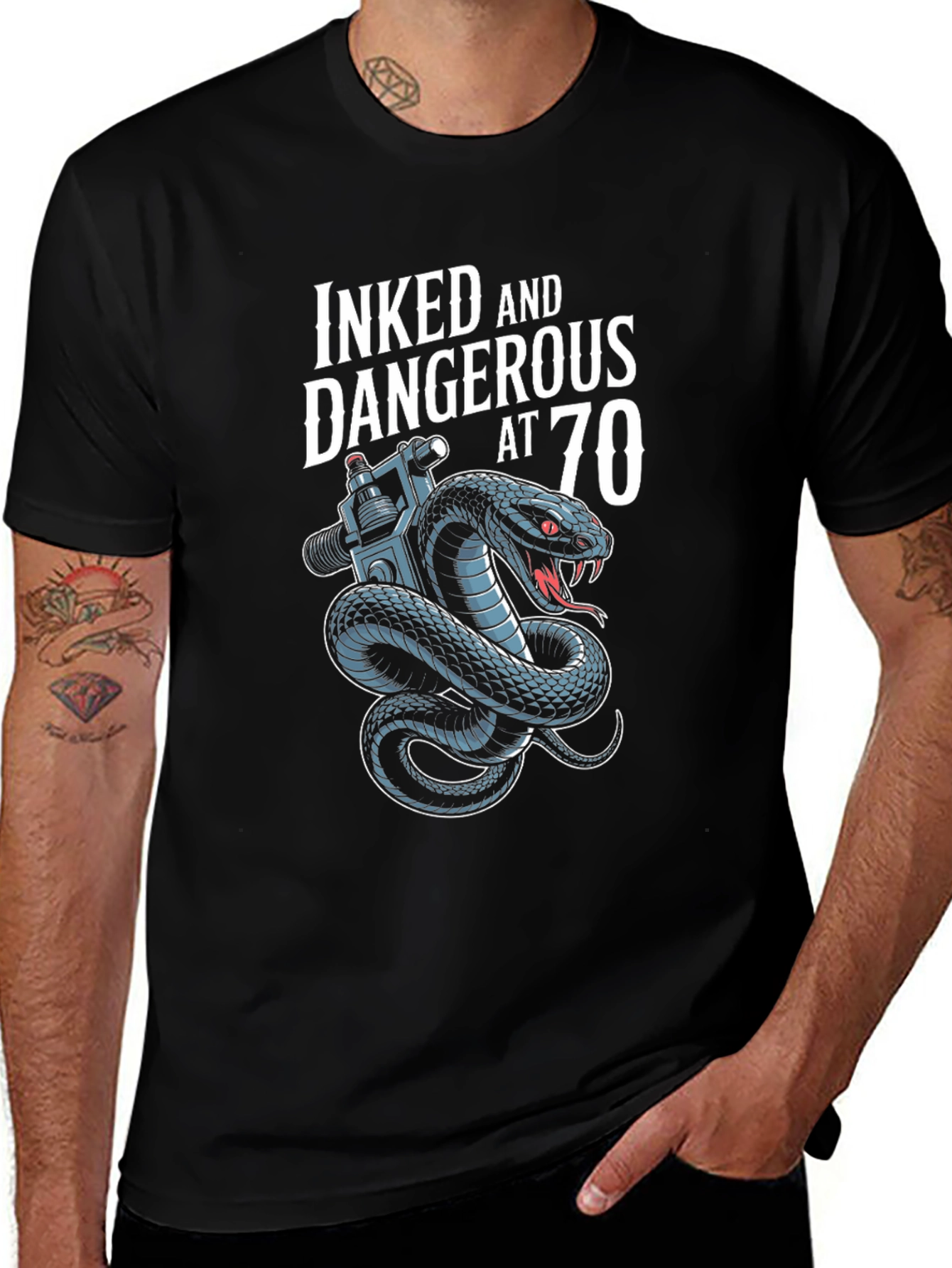 Inked and Dangerous at 70 T-Shirt