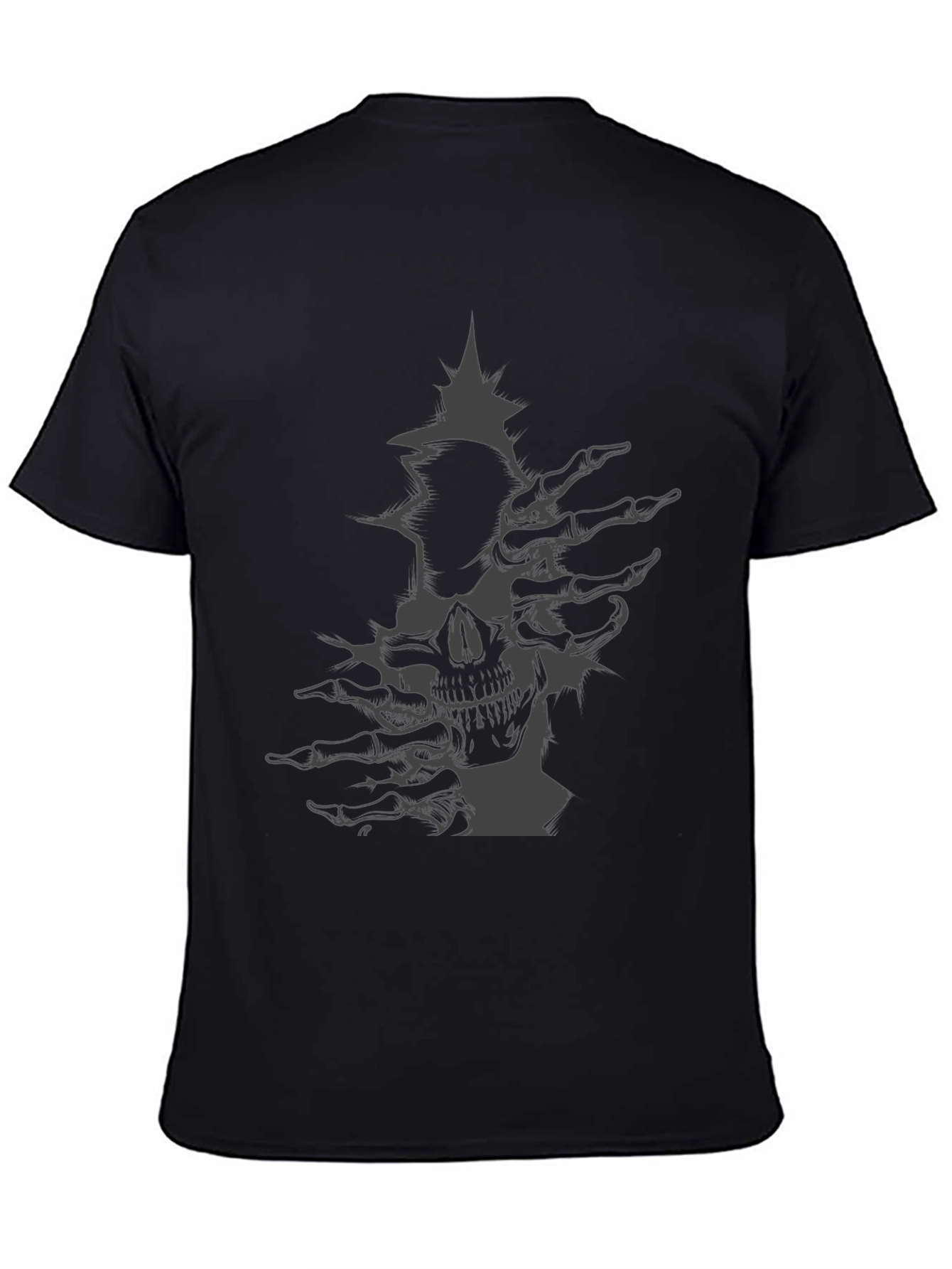 Skull Graphic Tee - Dark Skeleton Design