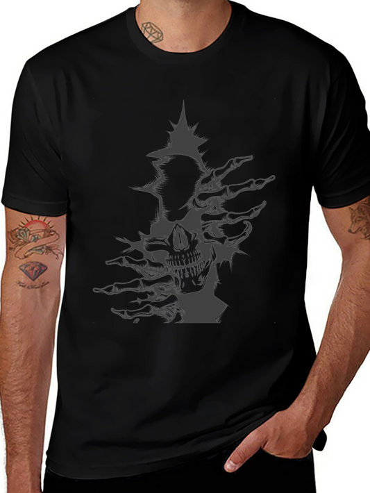 Skull Graphic Tee - Dark Skeleton Design