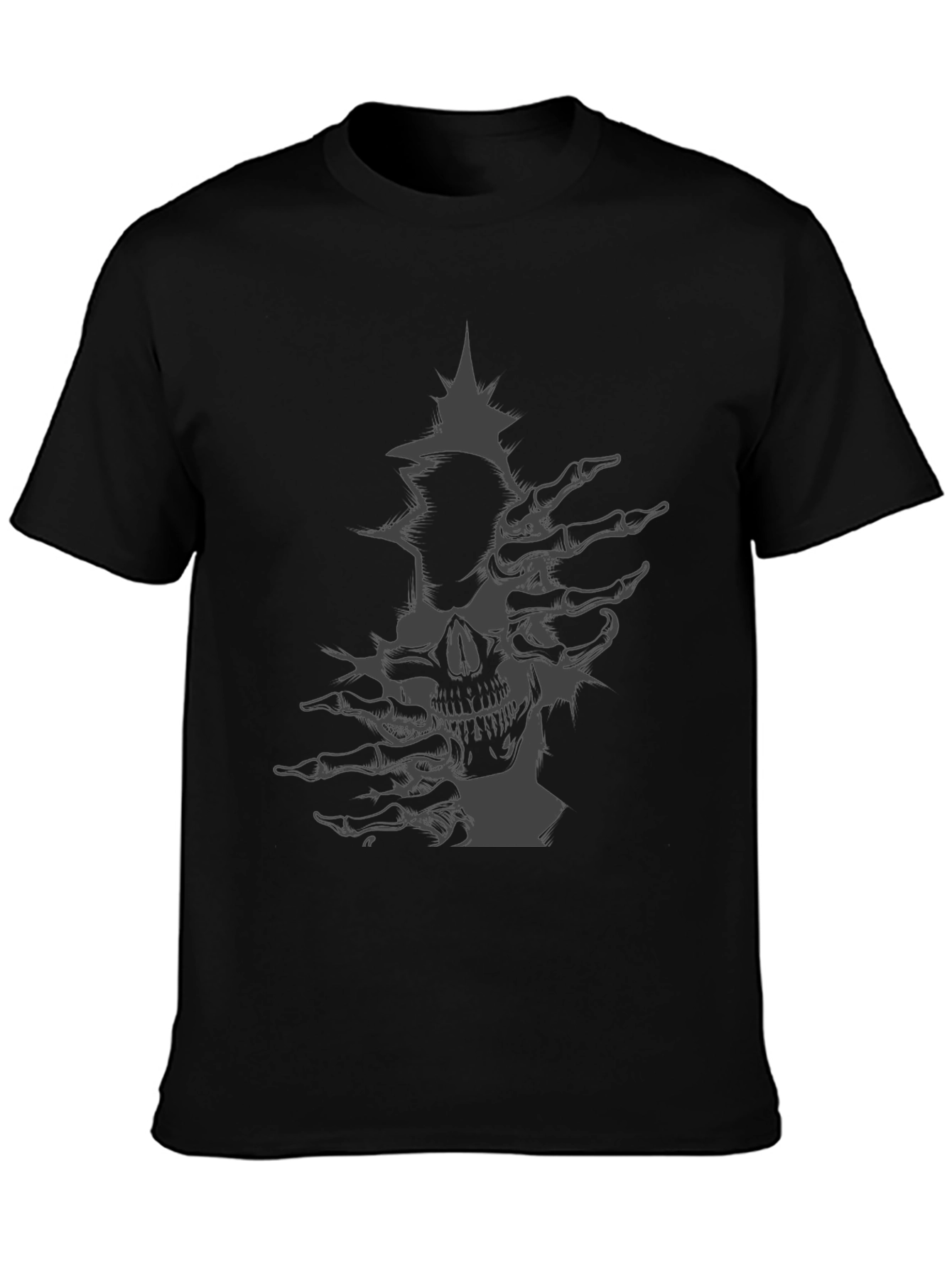 Skull Graphic Tee - Dark Skeleton Design