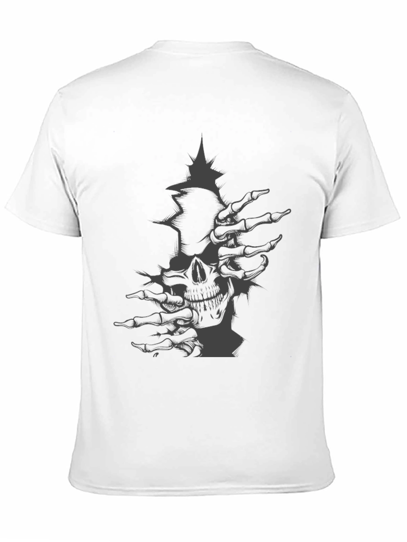 Skull Graphic Tee - Dark Skeleton Design