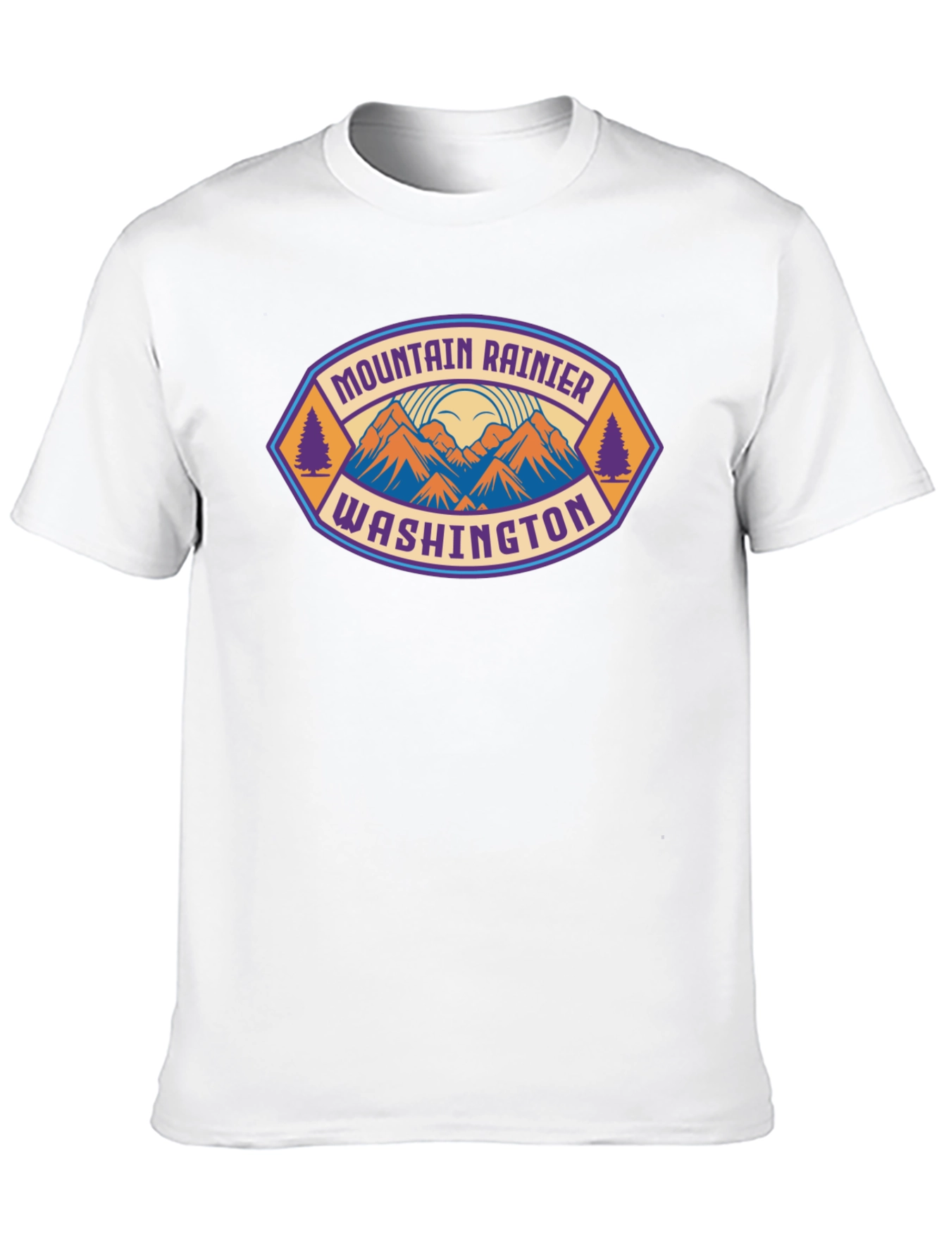 Mountain Rainier Washington Tee - Black