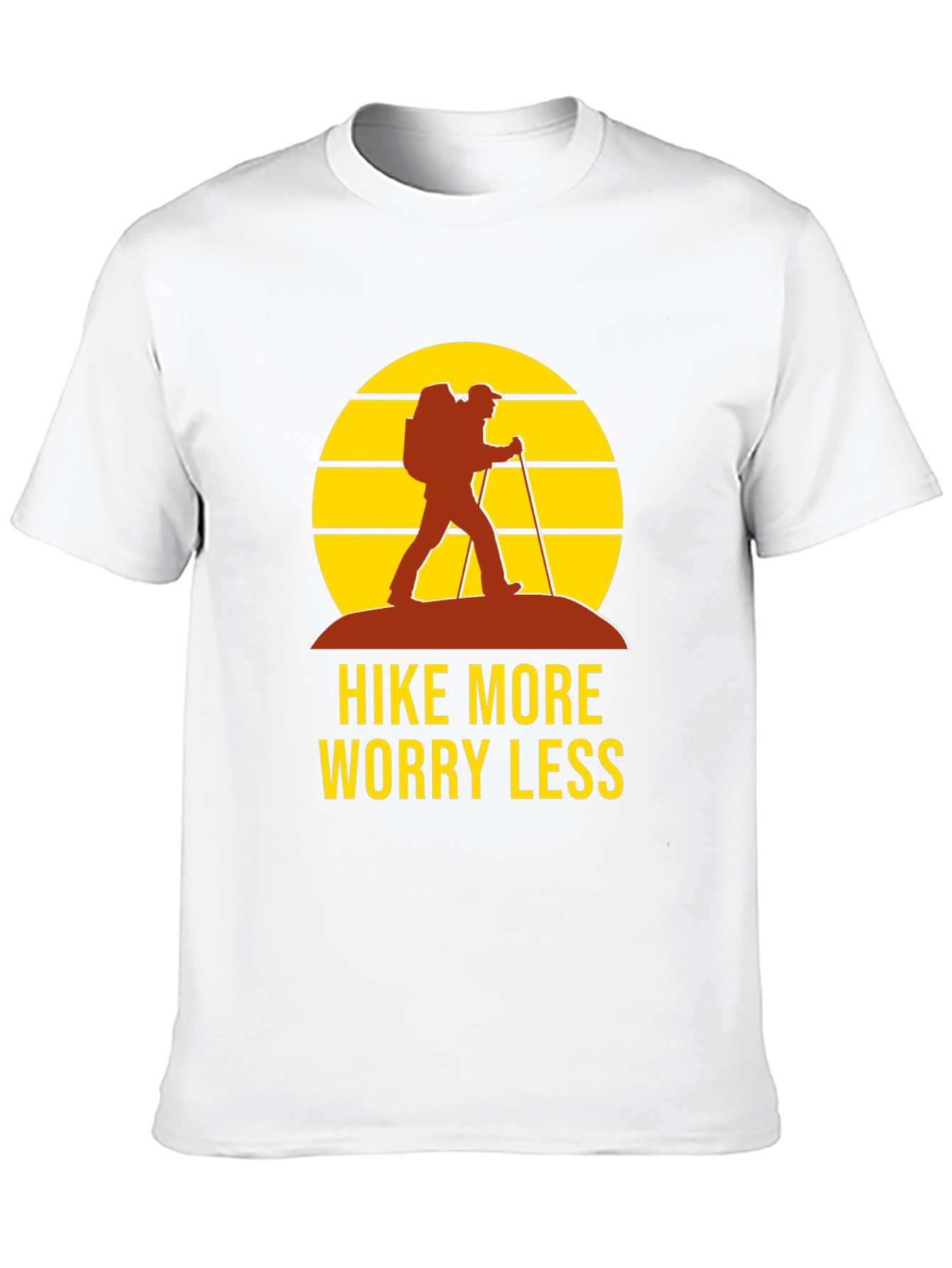 Hike More Worry Less Black Graphic Tee