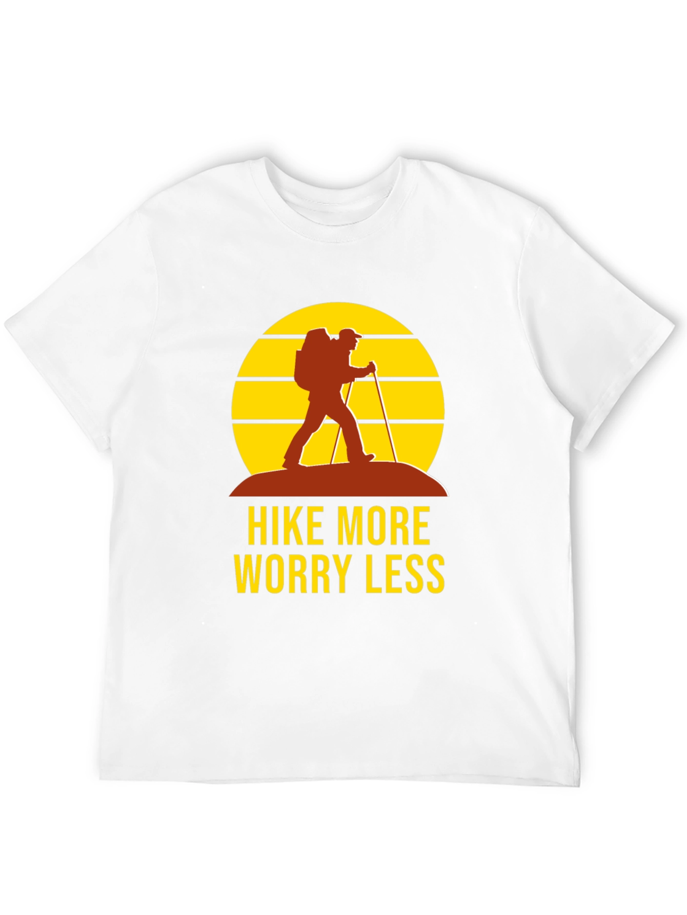 Hike More Worry Less Black Graphic Tee