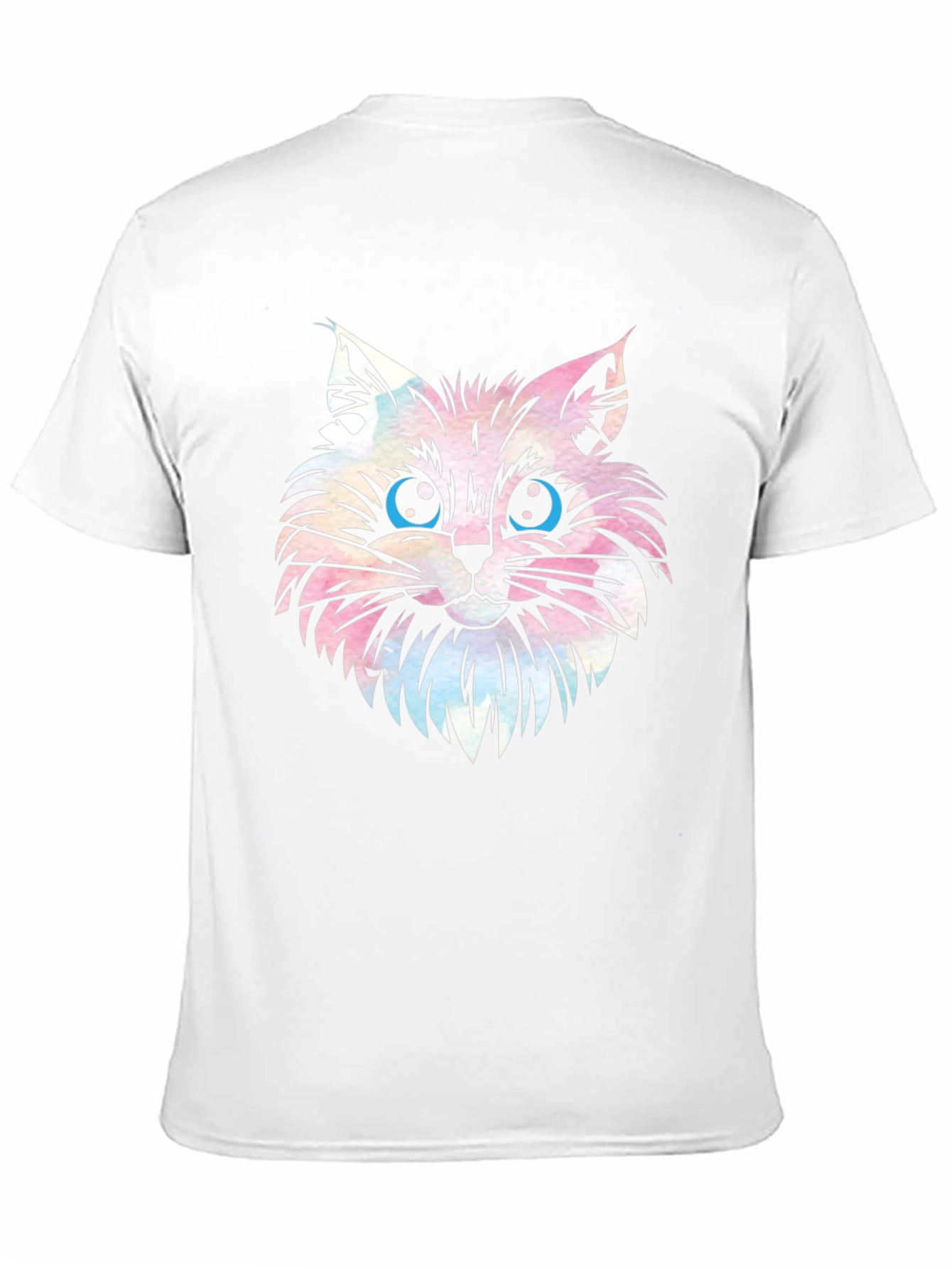 Cat Head Graphic Print T-Shirt