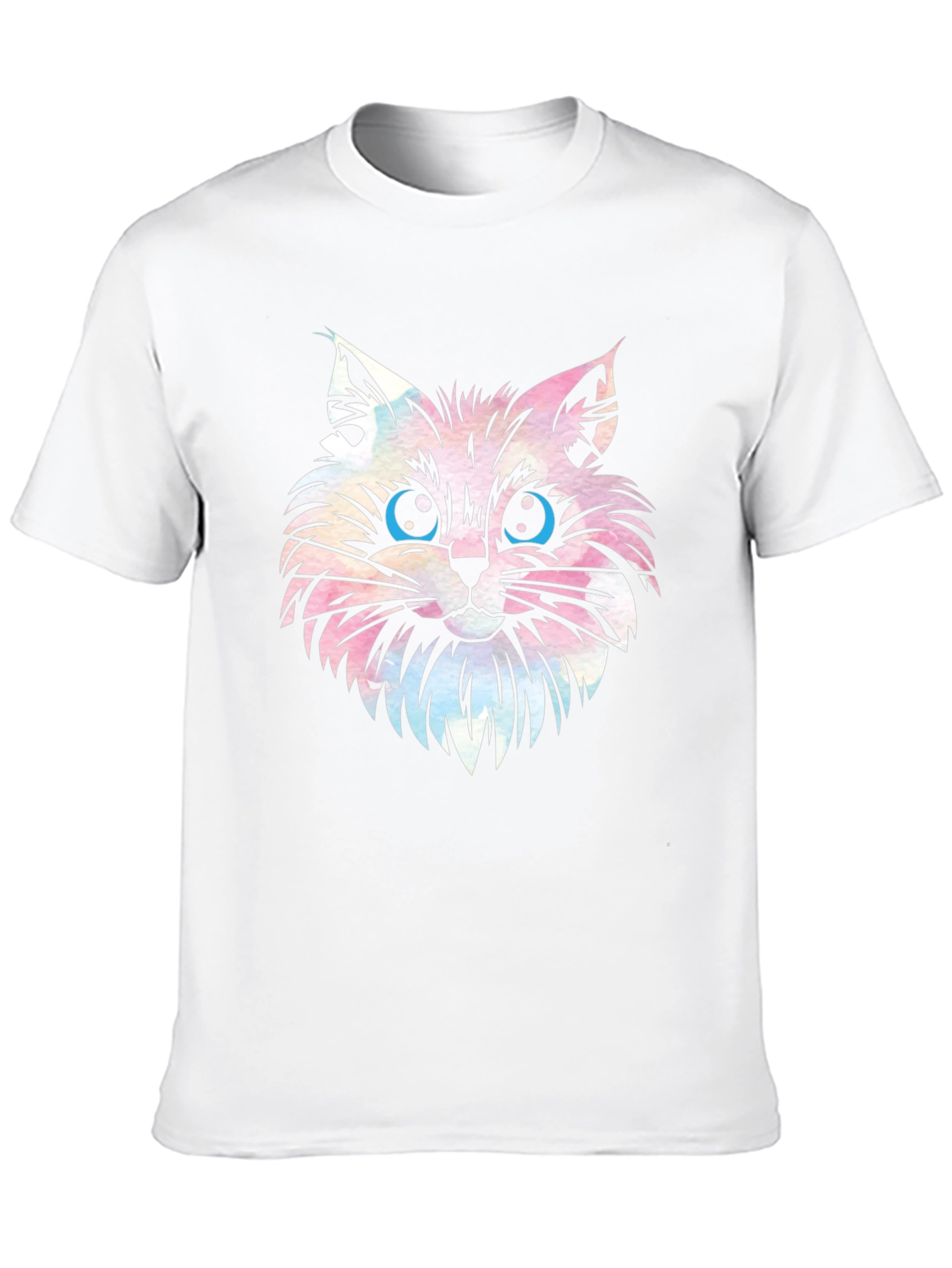 Cat Head Graphic Print T-Shirt