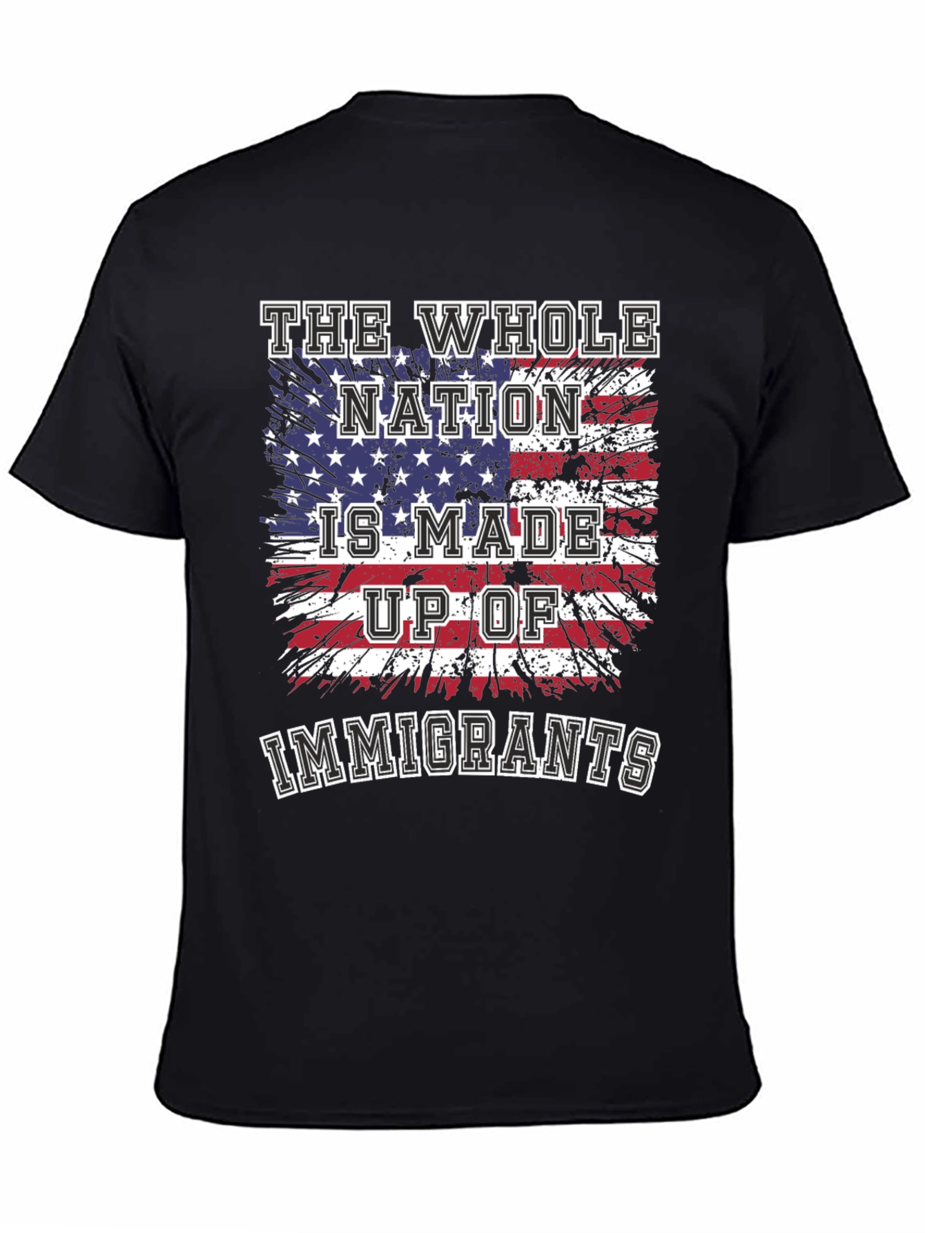 Immigrants USA Flag Graphic T-Shirt