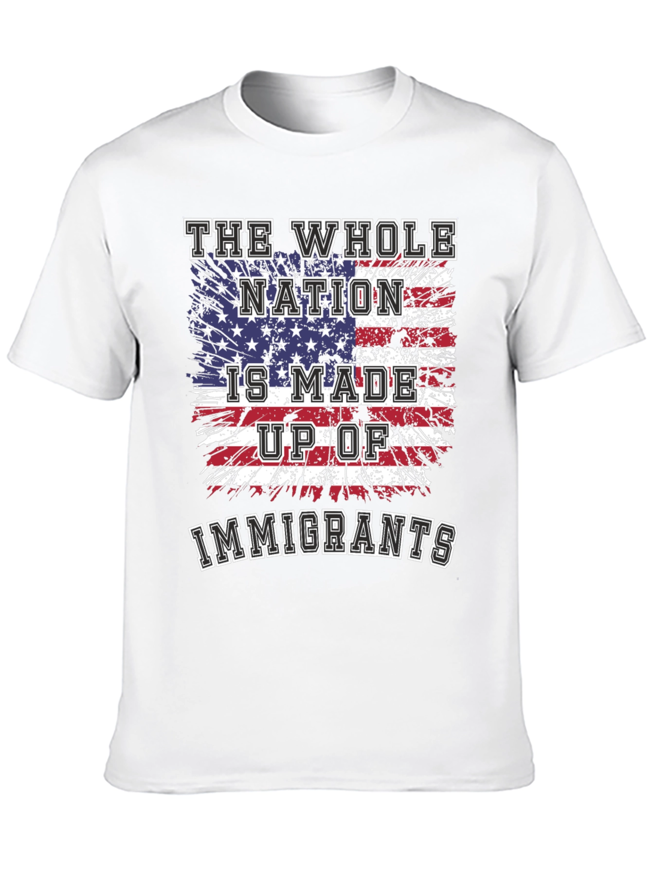 Immigrants USA Flag Graphic T-Shirt