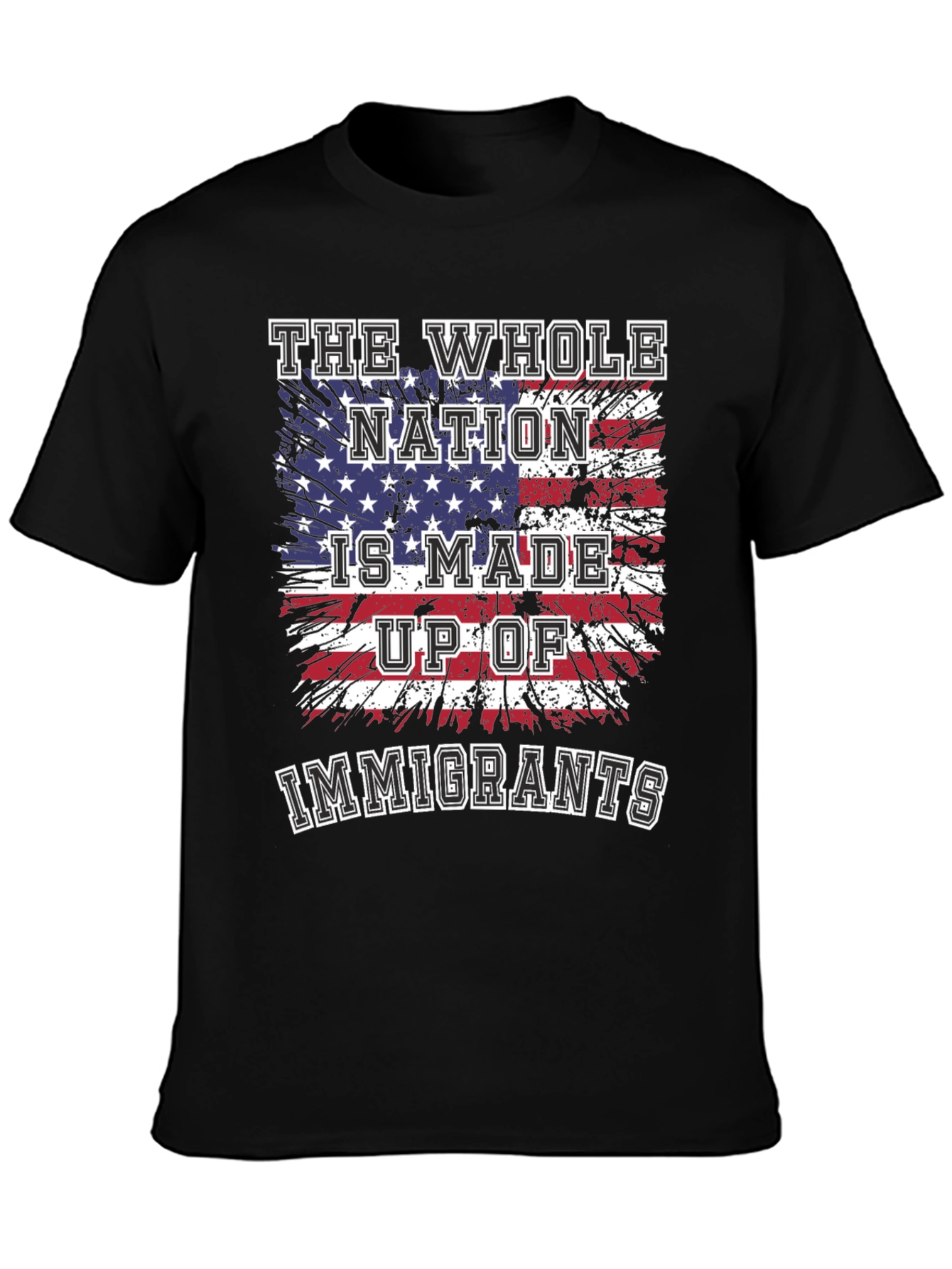 Immigrants USA Flag Graphic T-Shirt