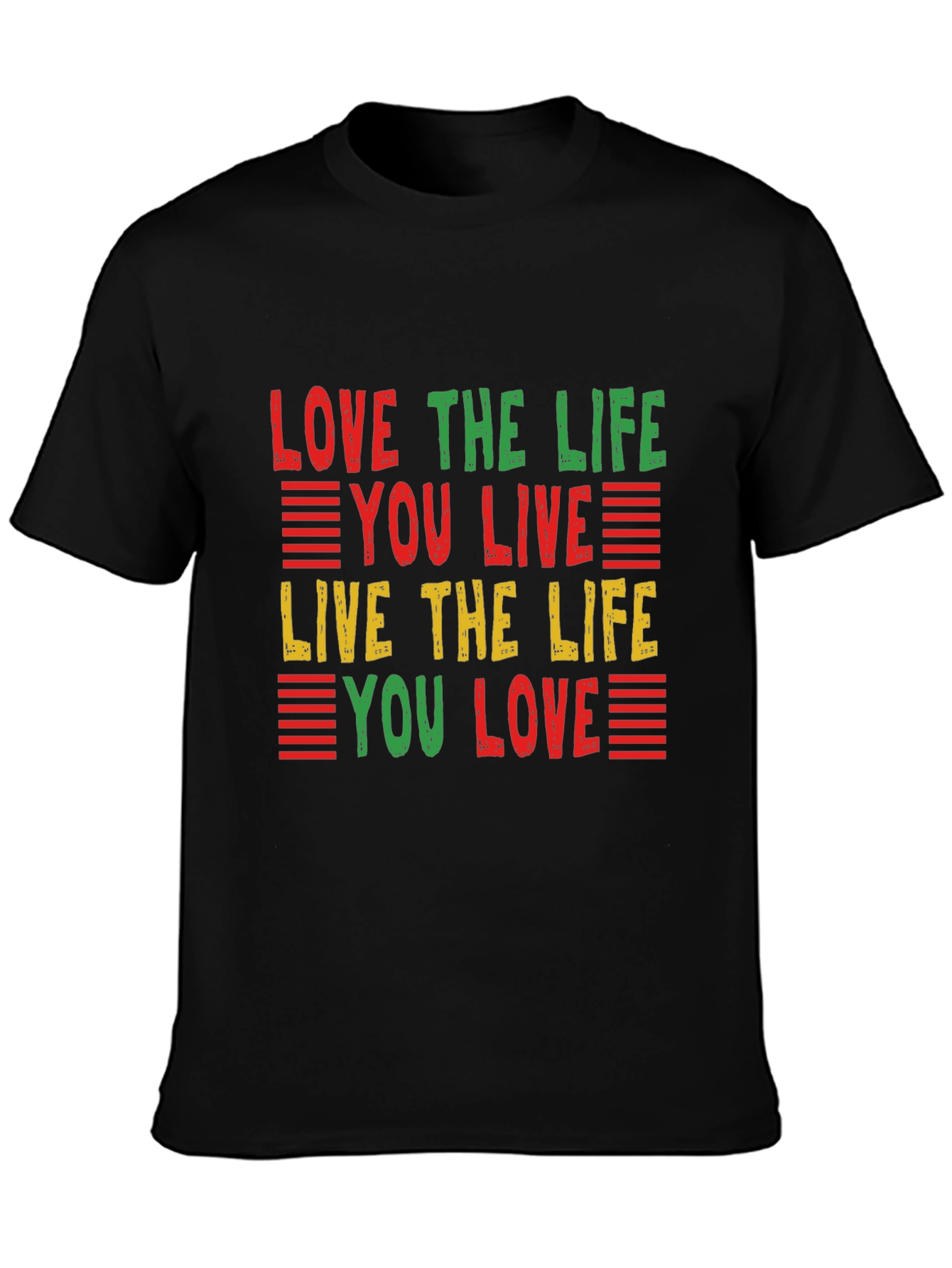 Love the Life T-Shirt: Red Yellow Green