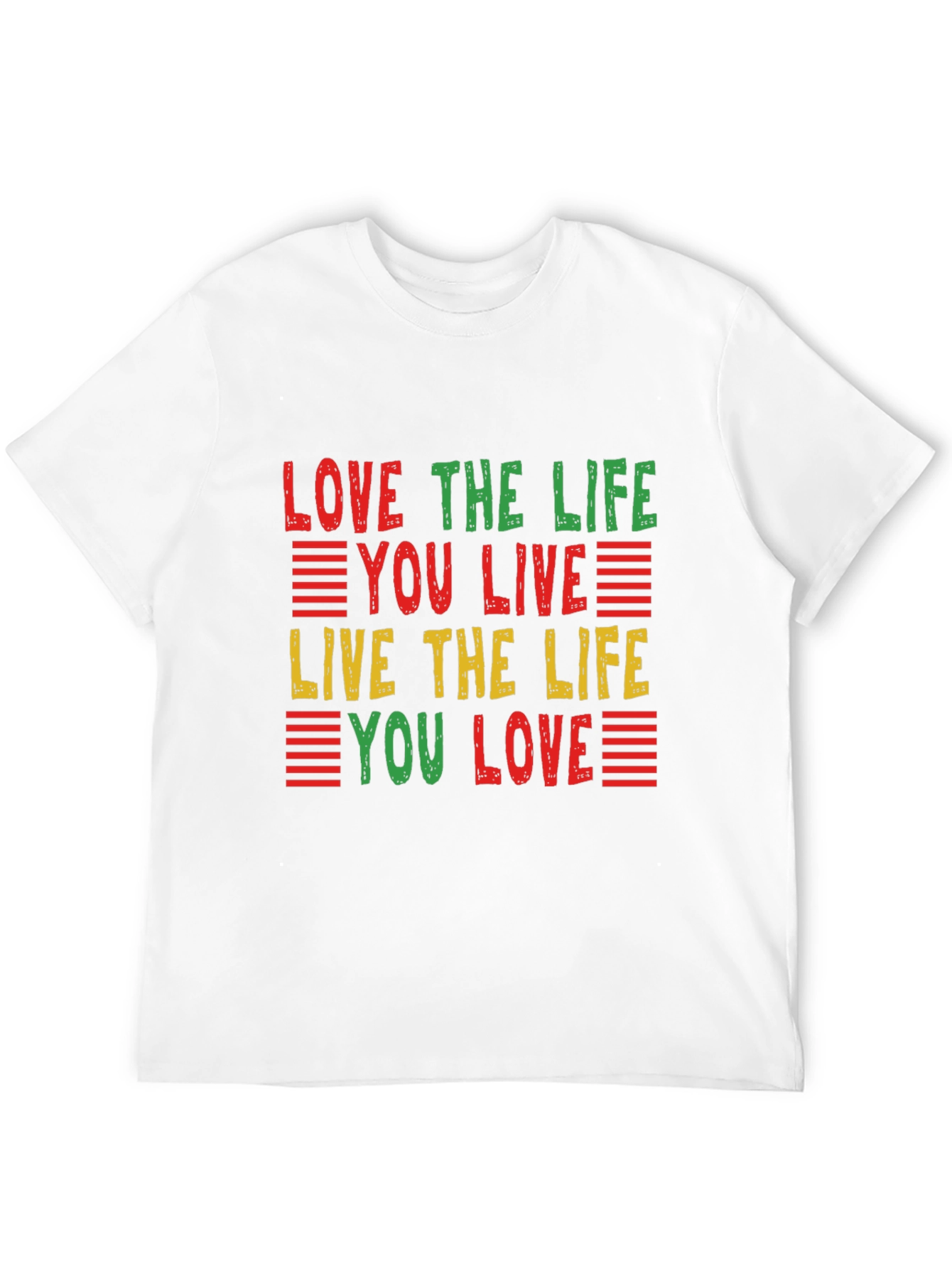 Love the Life T-Shirt: Red Yellow Green