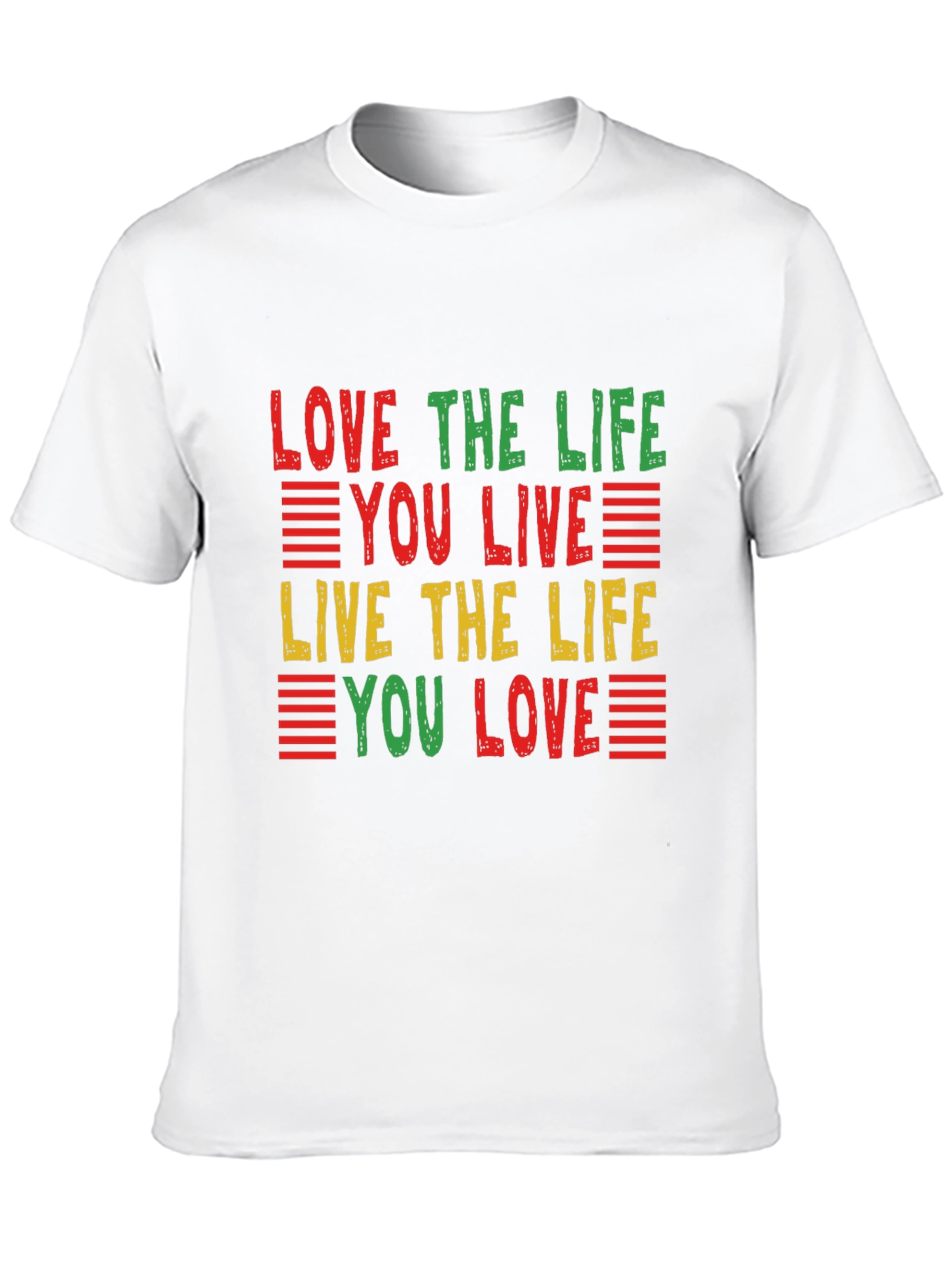 Love the Life T-Shirt: Red Yellow Green