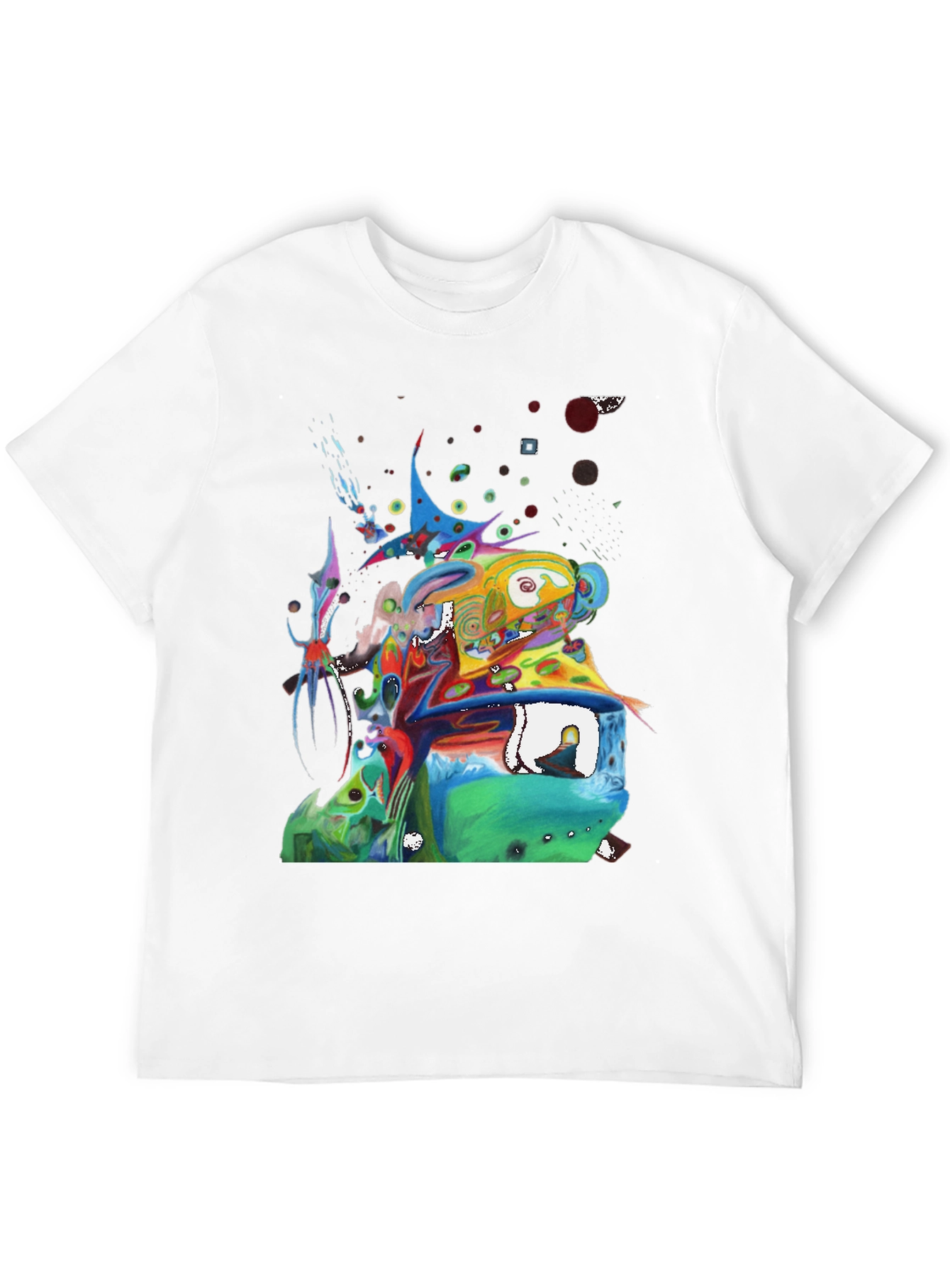 Abstract Art Graphic Tee - Mens Black T-Shirt