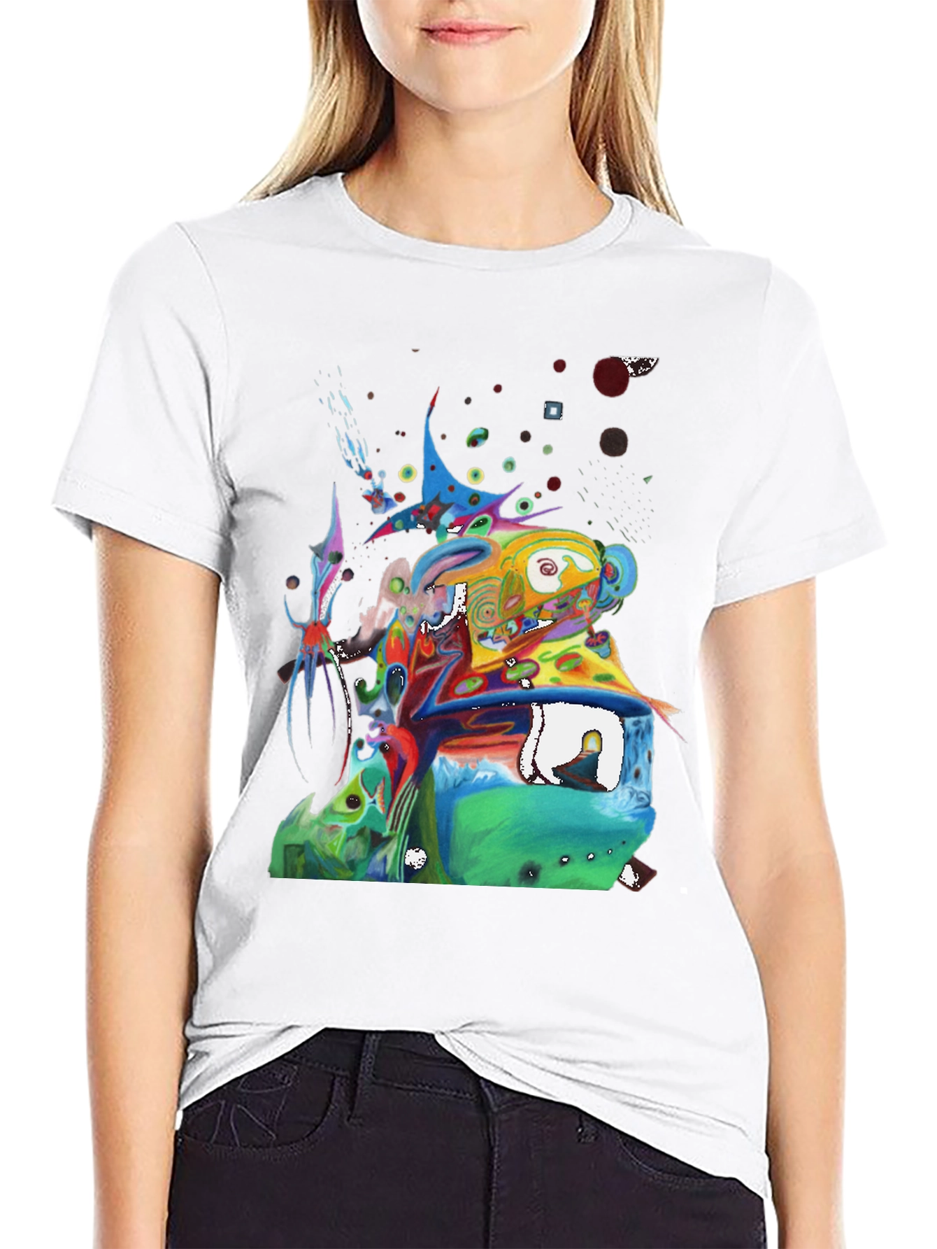 Abstract Art Graphic Tee - Mens Black T-Shirt