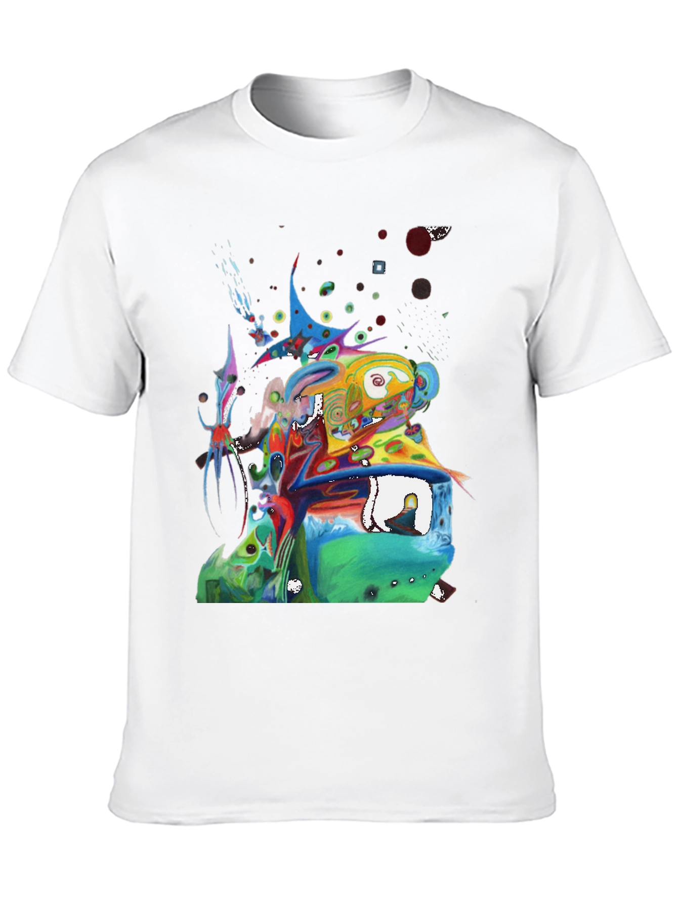 Abstract Art Graphic Tee - Mens Black T-Shirt