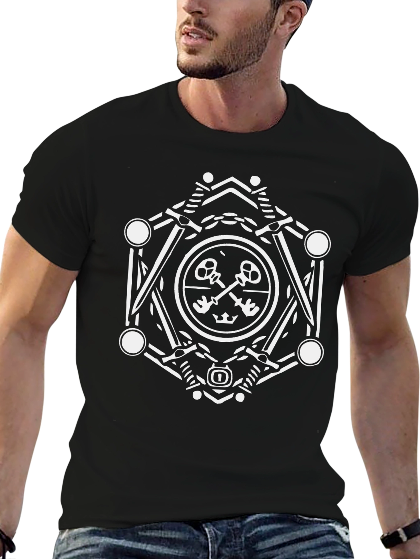 Hex Sword & Keys Graphic Tee