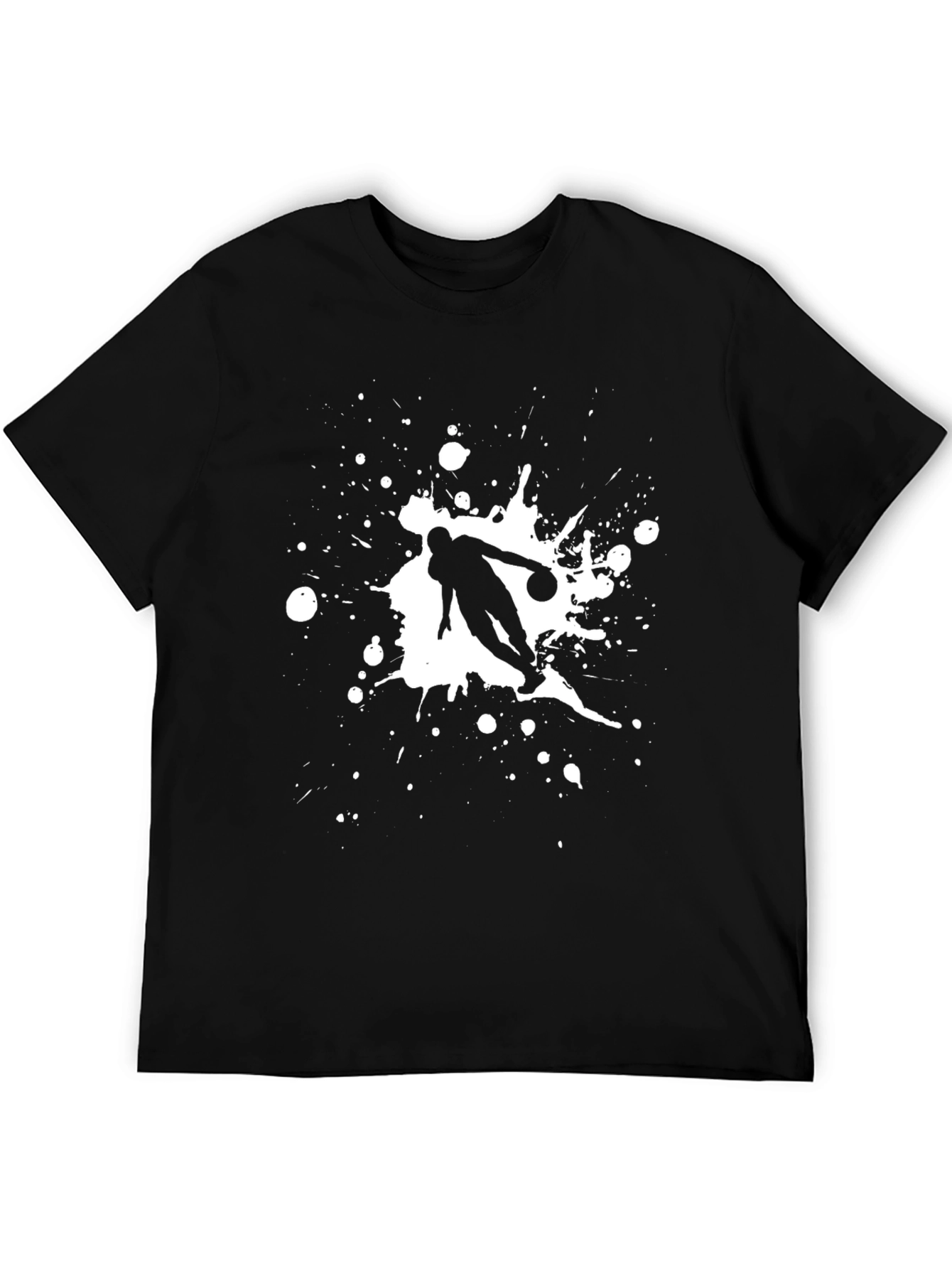 Basketball Player Graphic Tee - Stylish Black T-Shirt