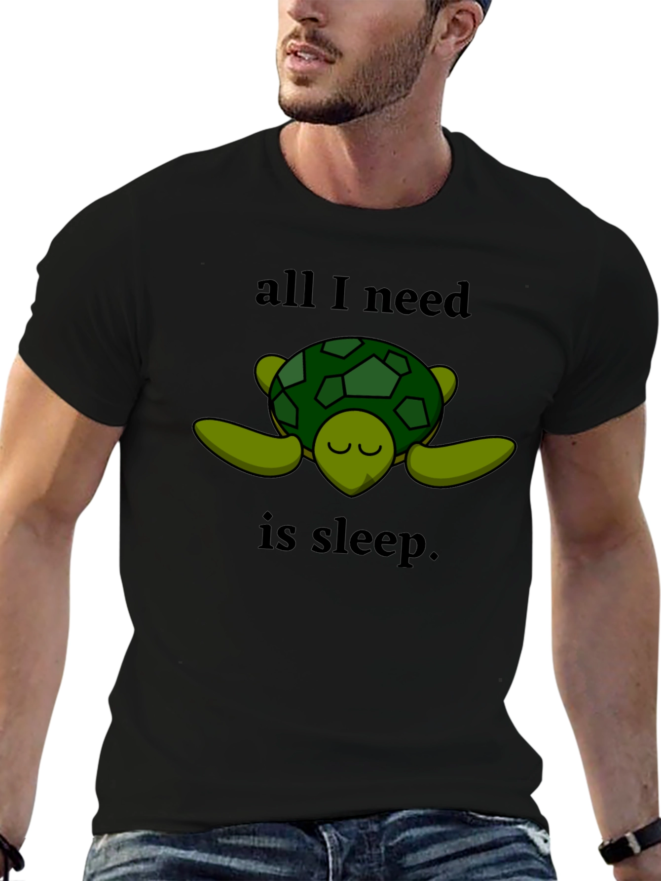 All I Need is Sleep Turtle Graphic T-Shirt