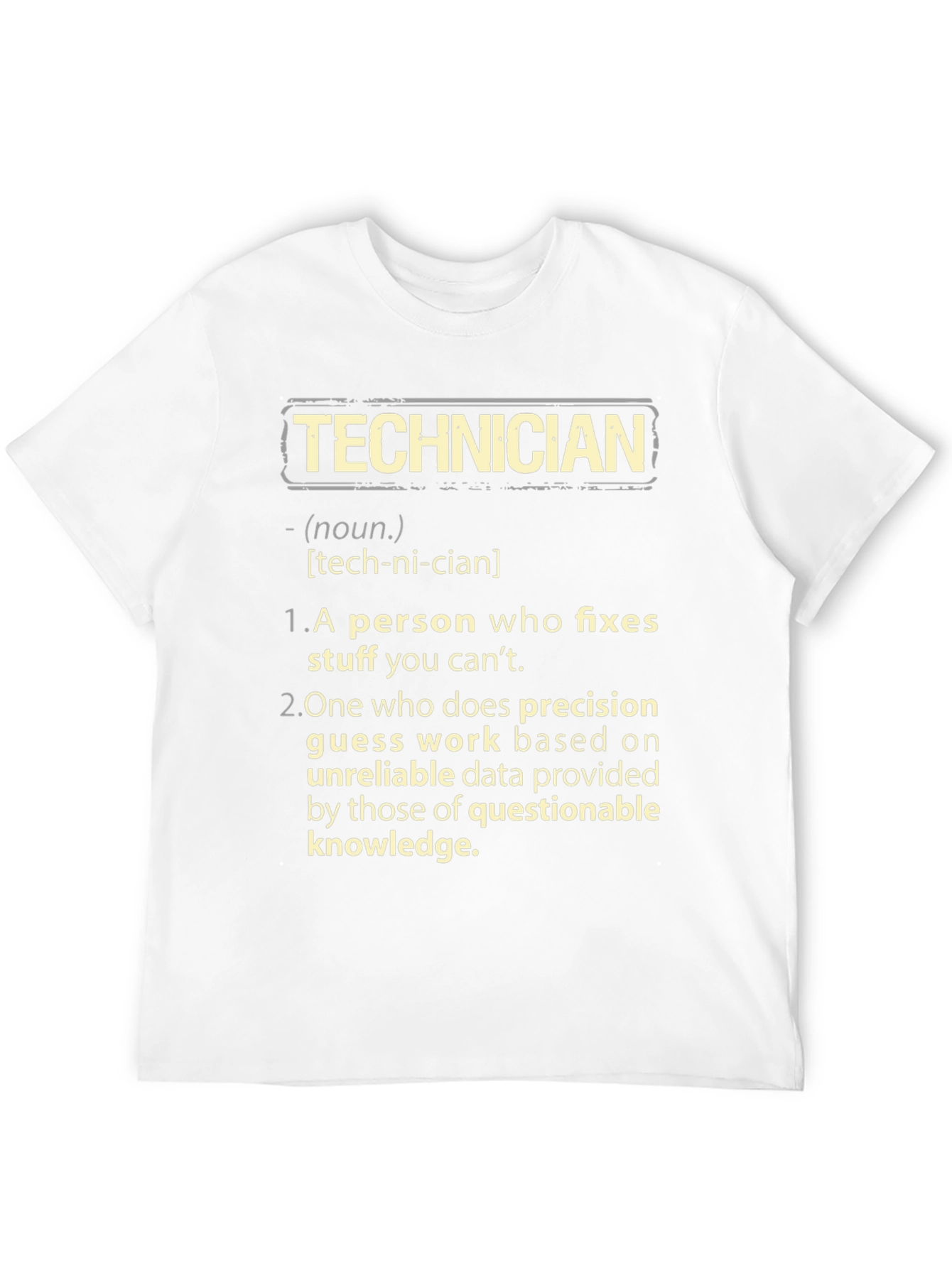 Technician Definition Graphic Tee - Funny Job Gift