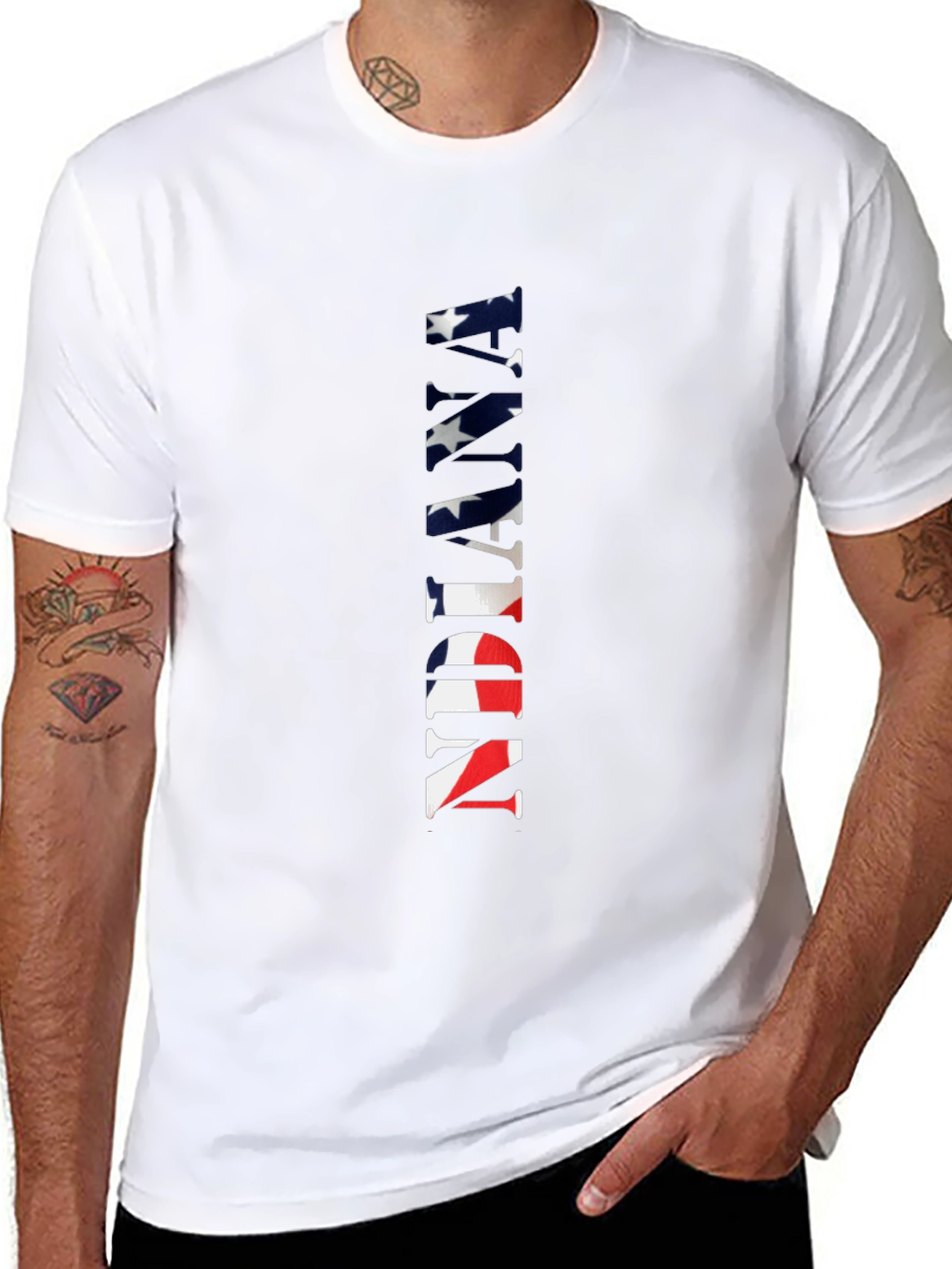 Indiana Flag T-Shirt Patriotic Pride