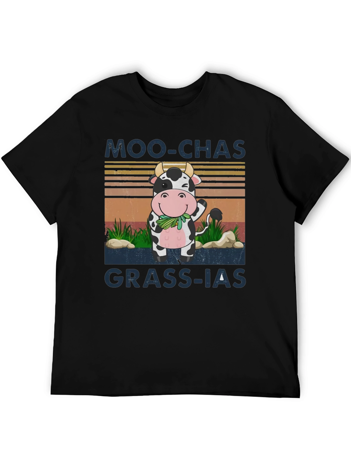 Moo-chas Grass-ias Funny Cow Graphic Tee