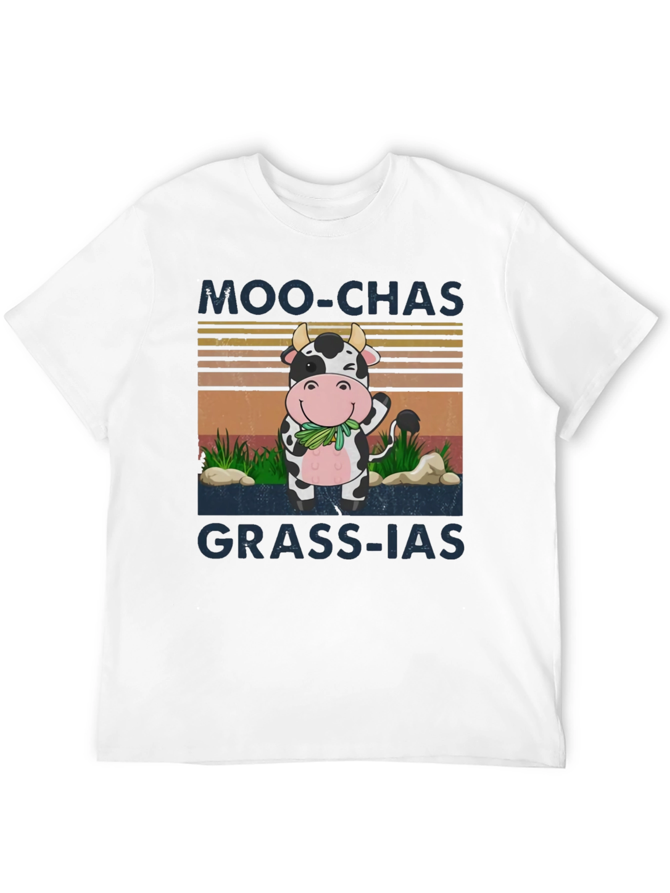 Moo-chas Grass-ias Funny Cow Graphic Tee