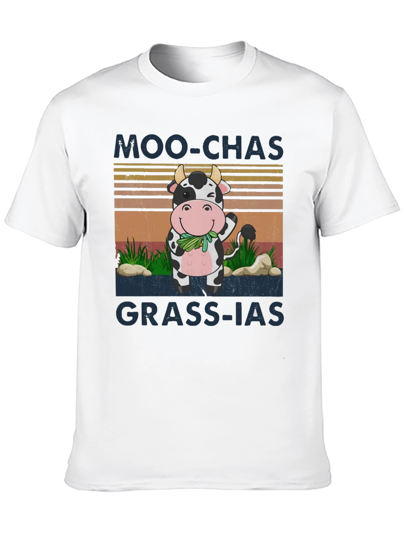 Moo-chas Grass-ias Funny Cow Graphic Tee