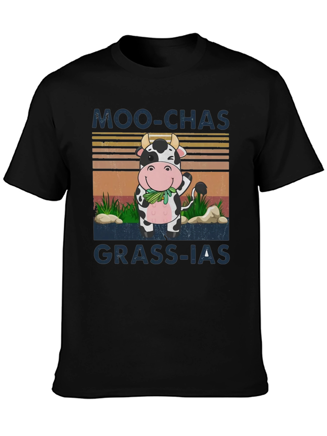 Moo-chas Grass-ias Funny Cow Graphic Tee