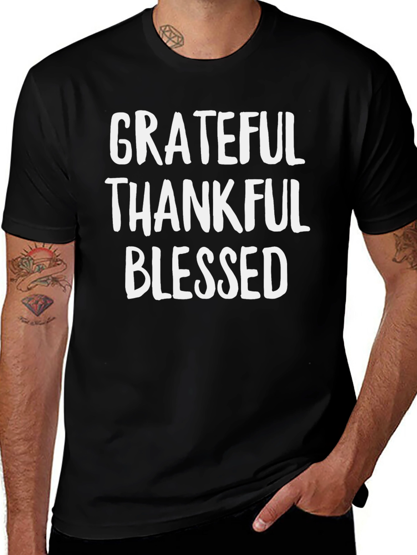 Grateful Thankful Blessed Graphic Tee