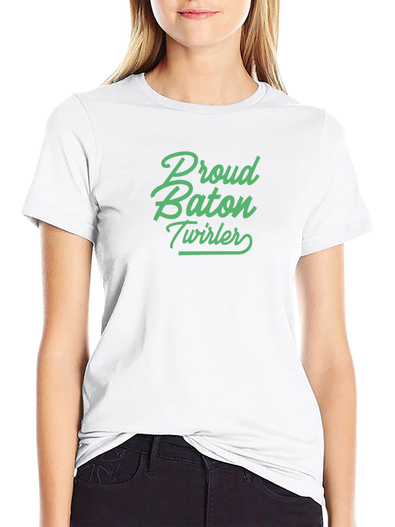 Proud Baton Twirler Black T-Shirt