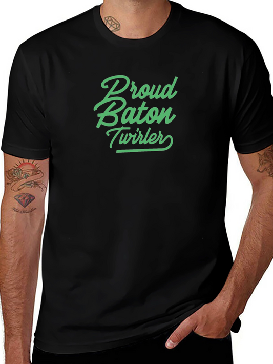 Proud Baton Twirler Black T-Shirt