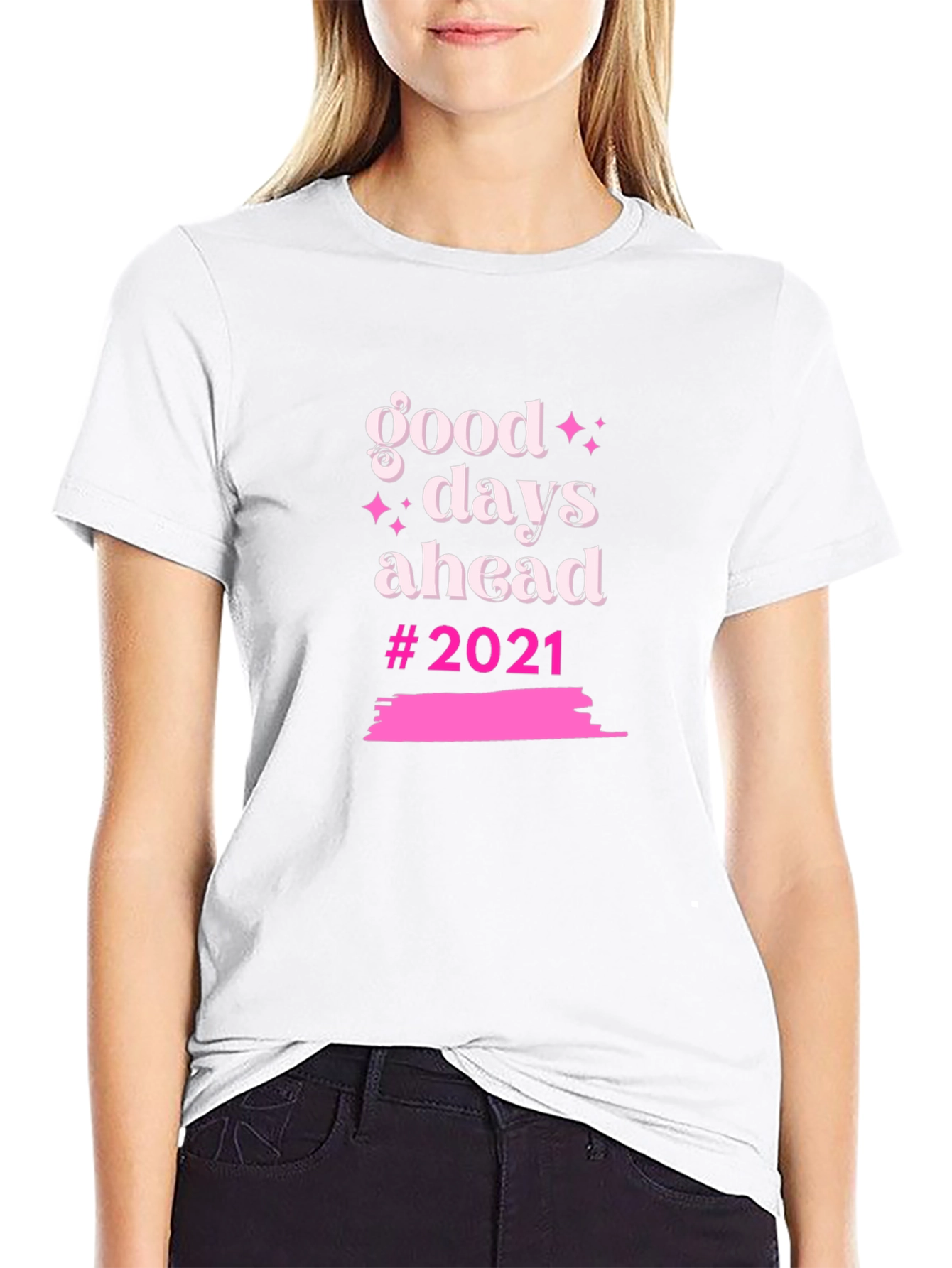 Good Days Ahead Black Graphic Tee