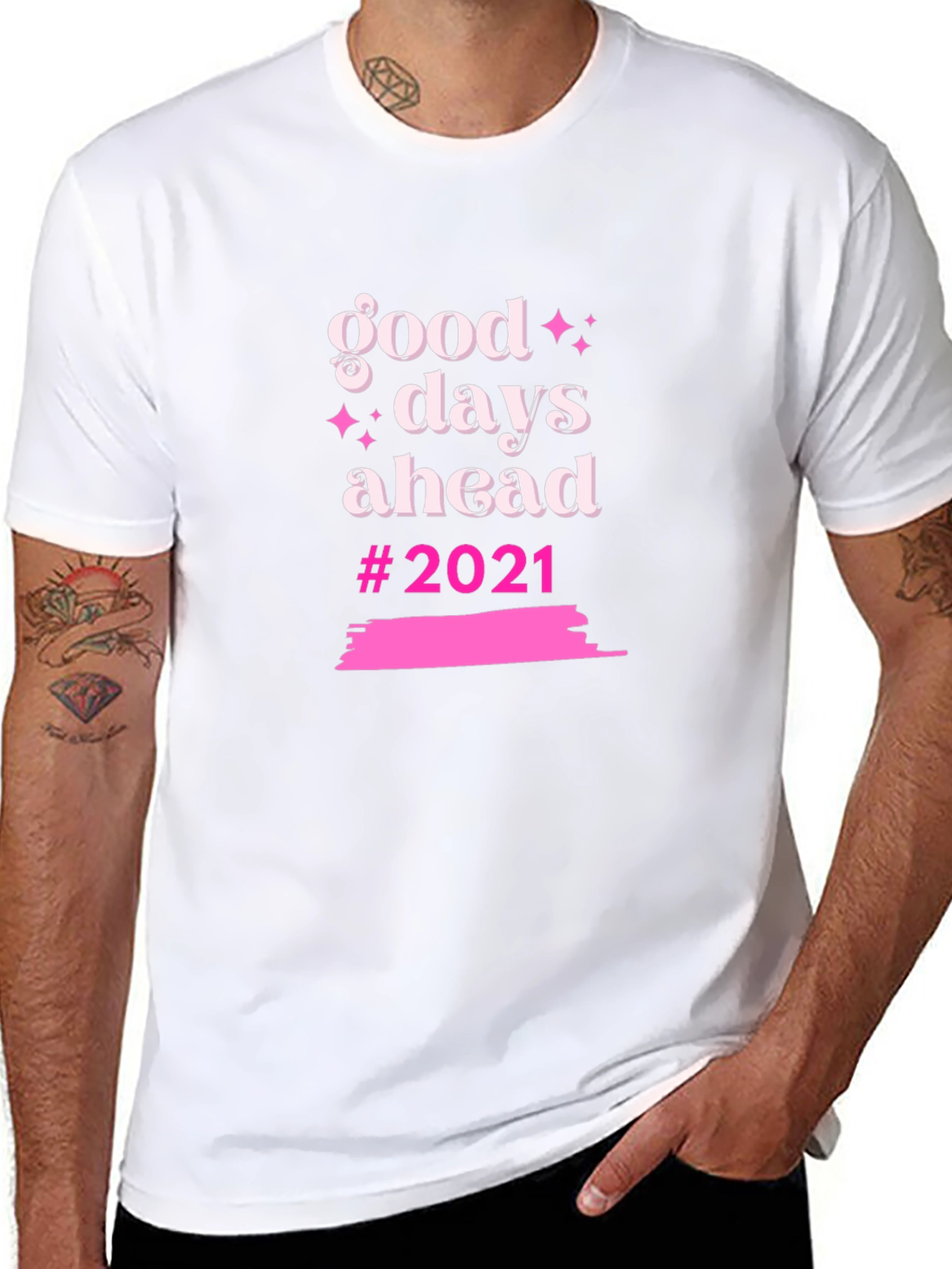 Good Days Ahead Black Graphic Tee
