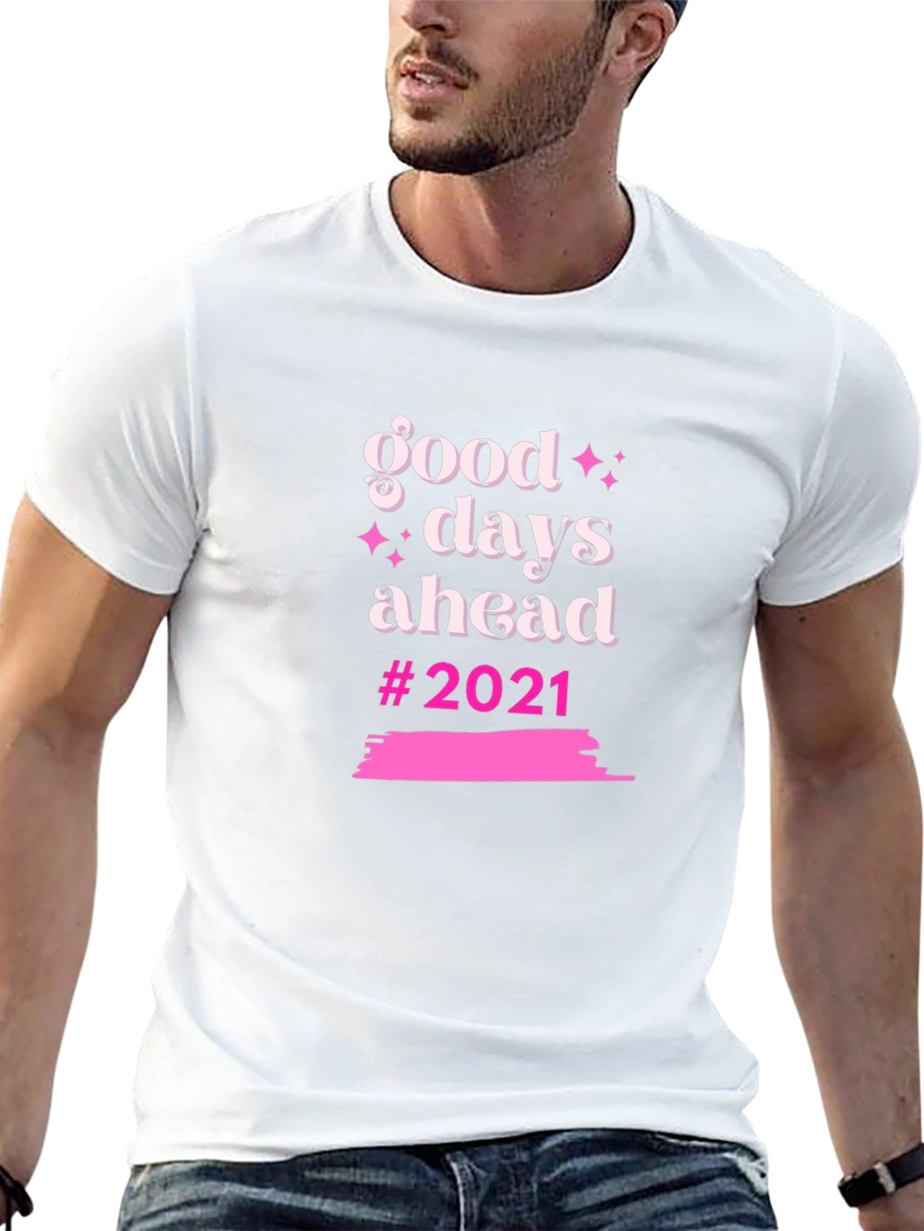 Good Days Ahead Black Graphic Tee